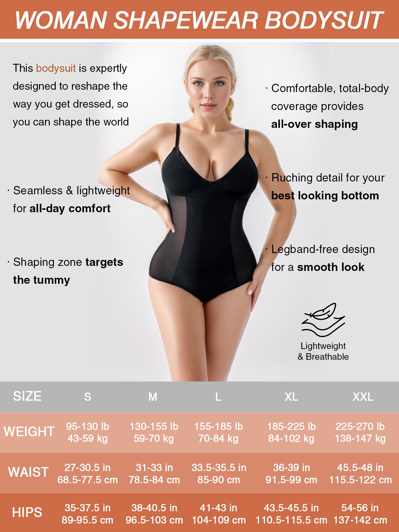 Sheer Mesh Body Shaper Tummy Control Shapewear Bodysuit V Neck Bra Leotard