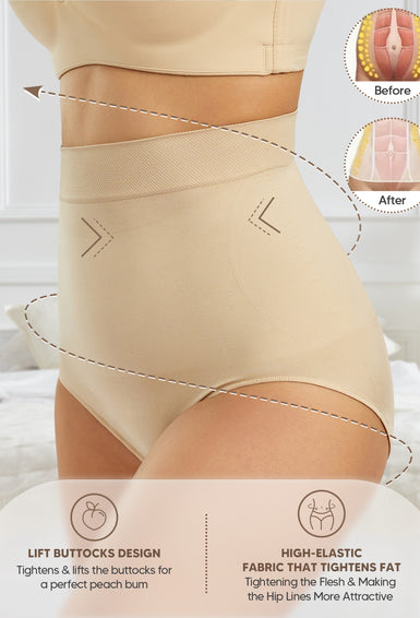 Seamless High Waist Lightweight Sculpting Panties Underwear For Women