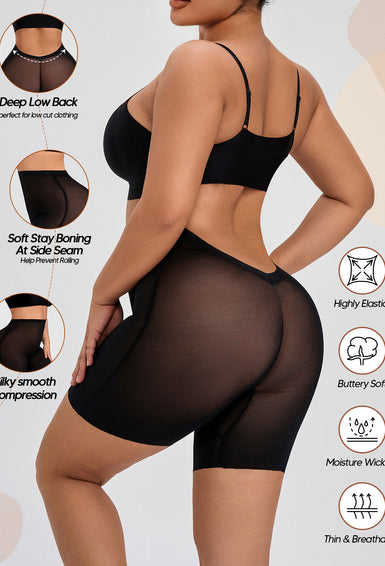 Sheer Sculpt Shaping Boyshorts Panties for Women Slip Shorts Underwear