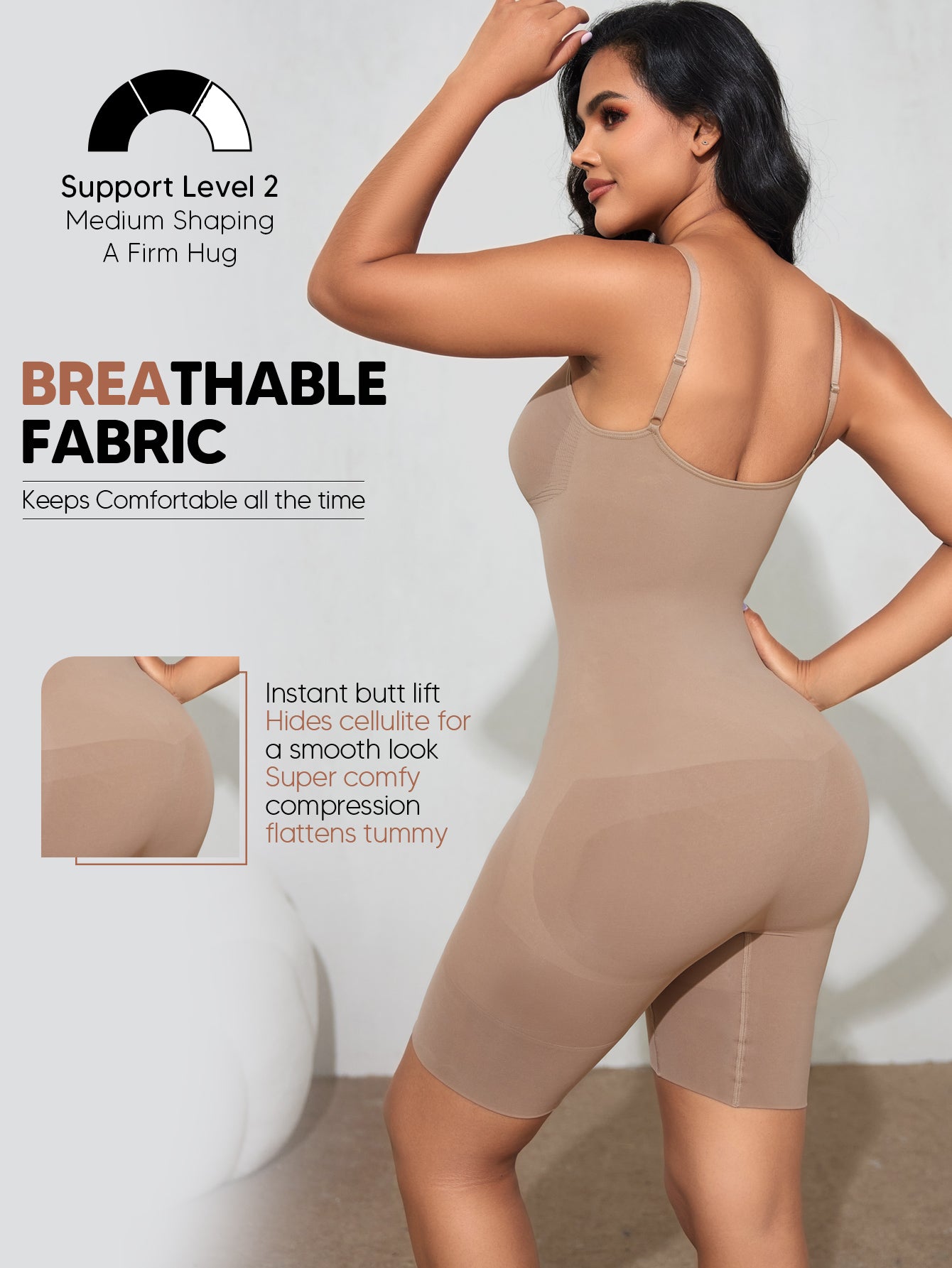 Low Back Shapewear for Women Tummy Control Bodysuit for Wedding Dresses
