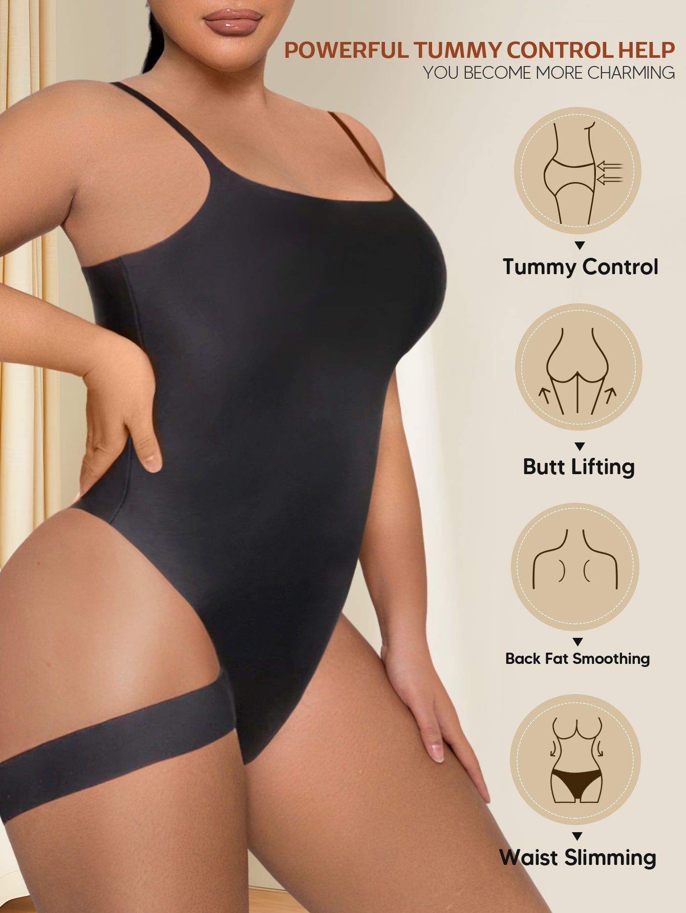 Shapewear Bodysuit Sculpting Tummy Control Butt Lifter Body Shaper for Women