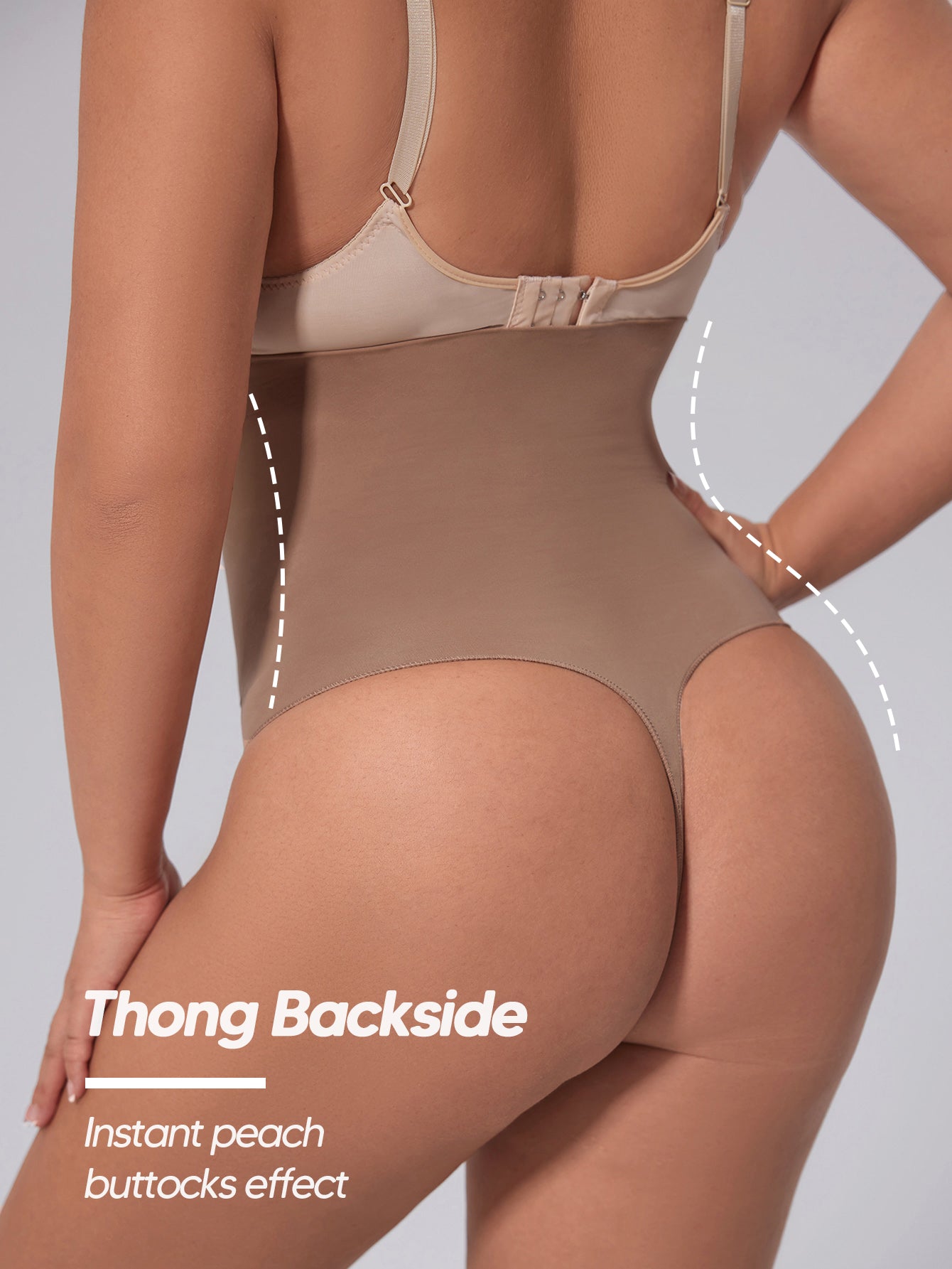 Seamless Thong Shapewear for Tummy Control High Waisted Shaping Thong Underwear