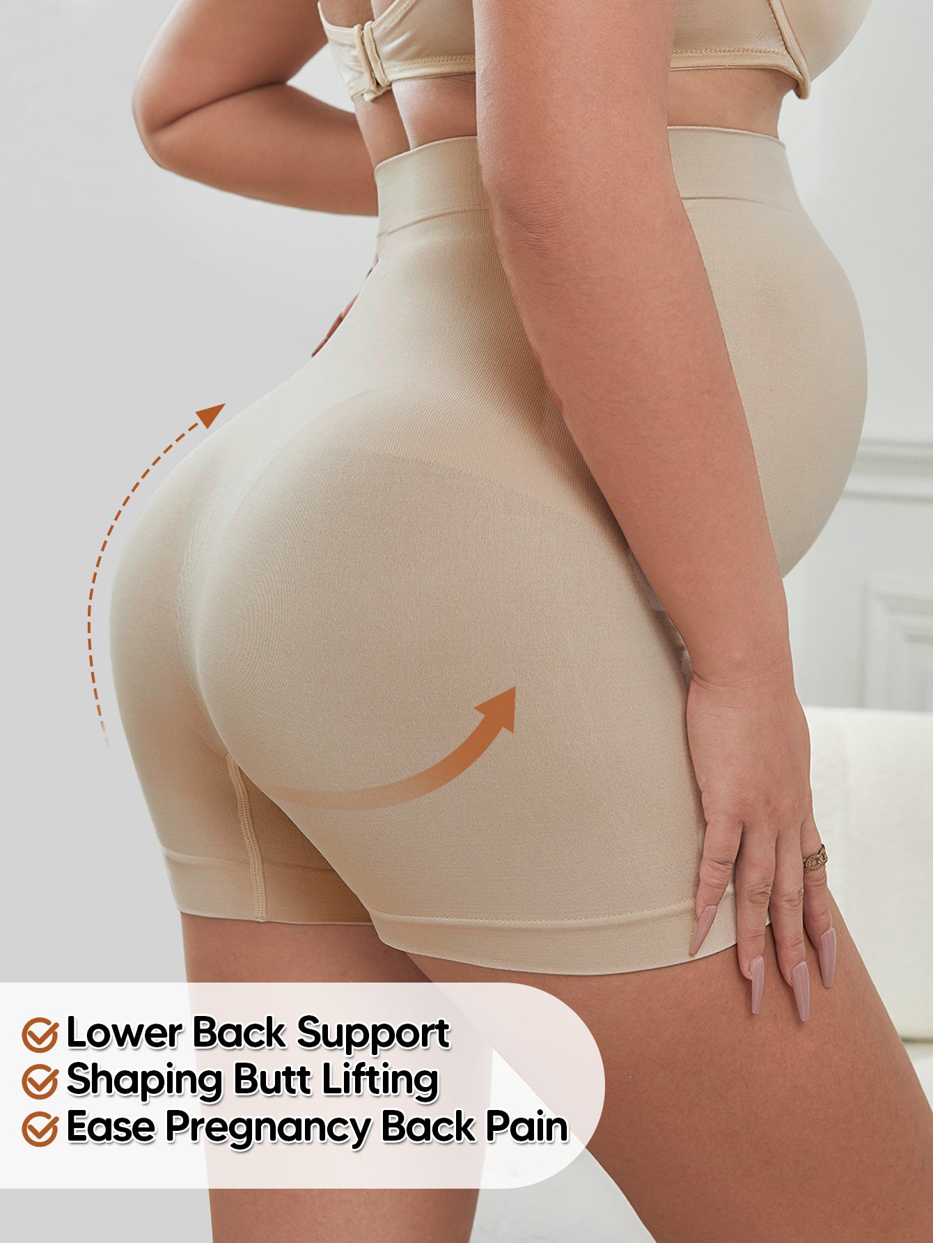 Plus Size Maternity Shapewear, Mid-Thigh Pregnancy Underwear For Dresses