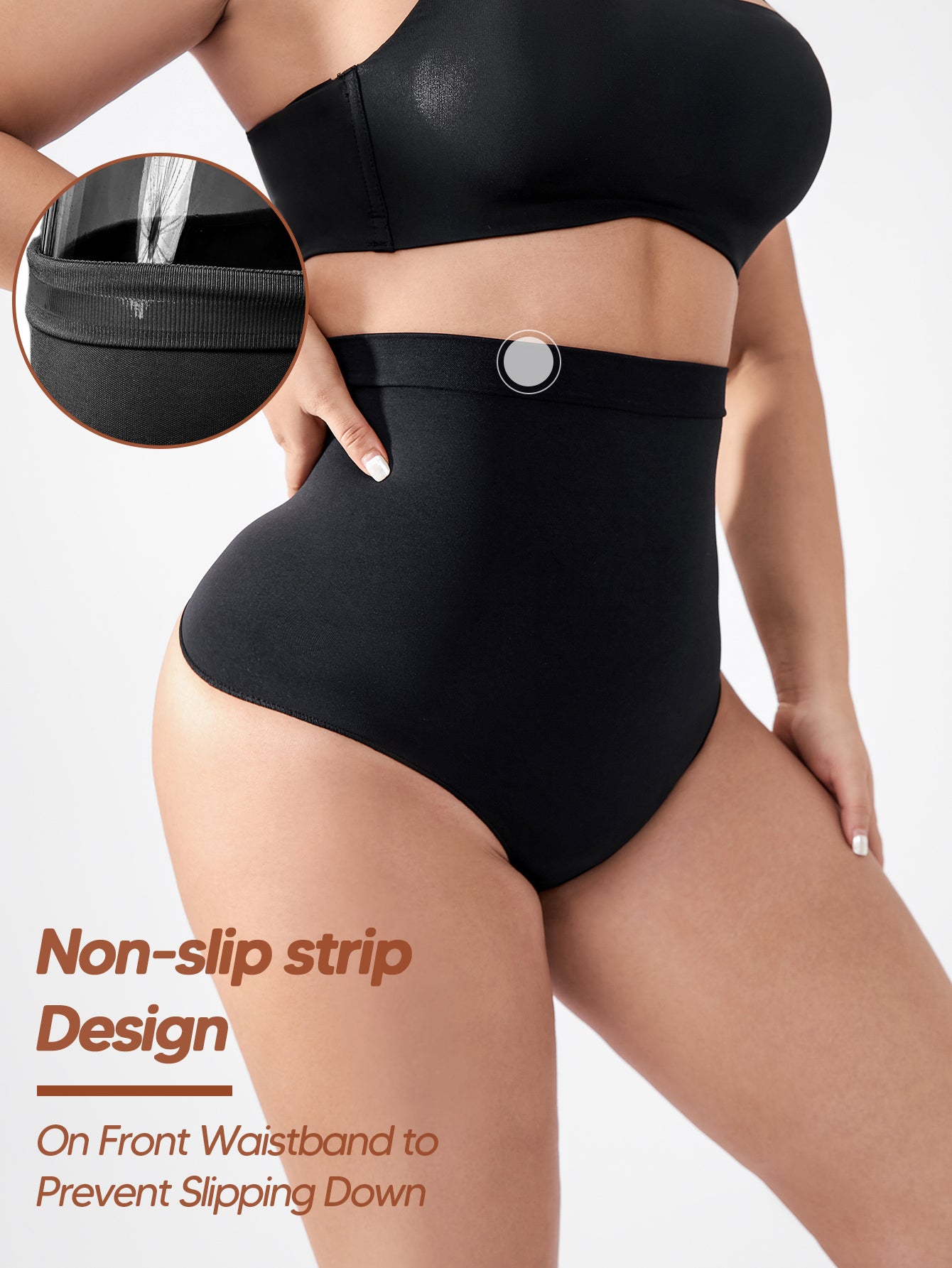 Seamless Thong Shapewear for Tummy Control High Waisted Shaping Thong Underwear