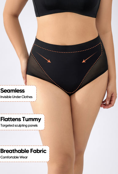 Mid Waist Trainer Girdle Body Shaper Briefs Butt Lifting Shapewear for Women