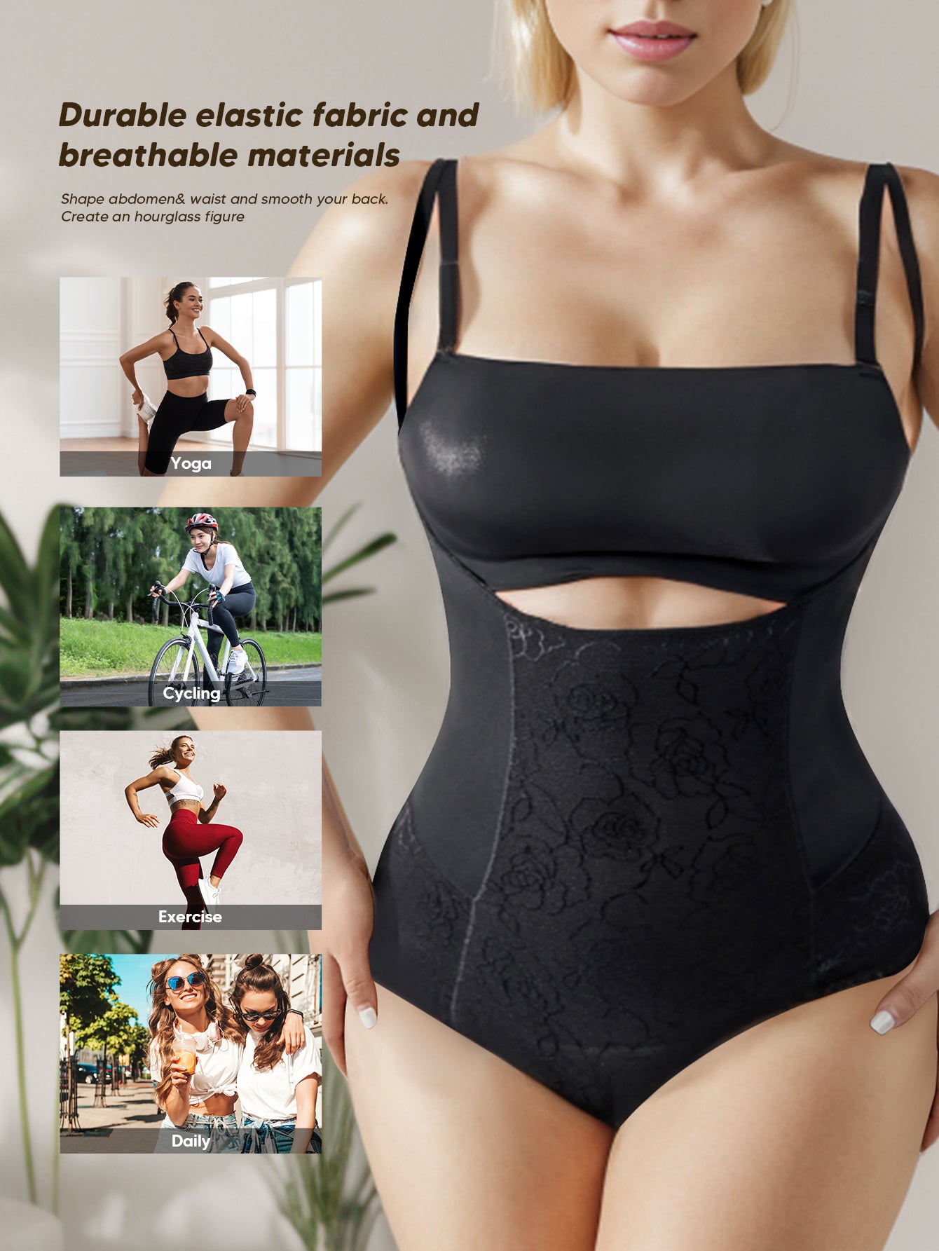 Open Bust Bodysuit Lace Waist Trainer Tummy Slimmer Thong Bodysuit for women