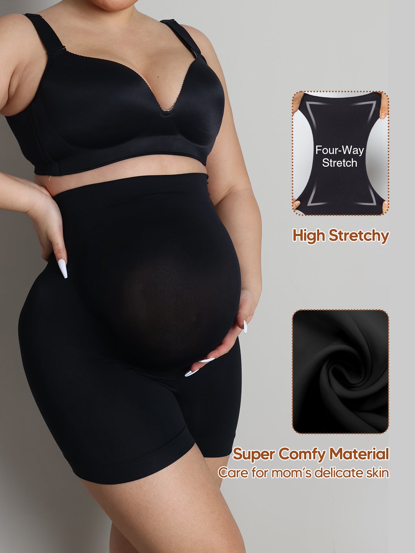 Plus Size Maternity Shapewear, Mid-Thigh Pregnancy Underwear For Dresses