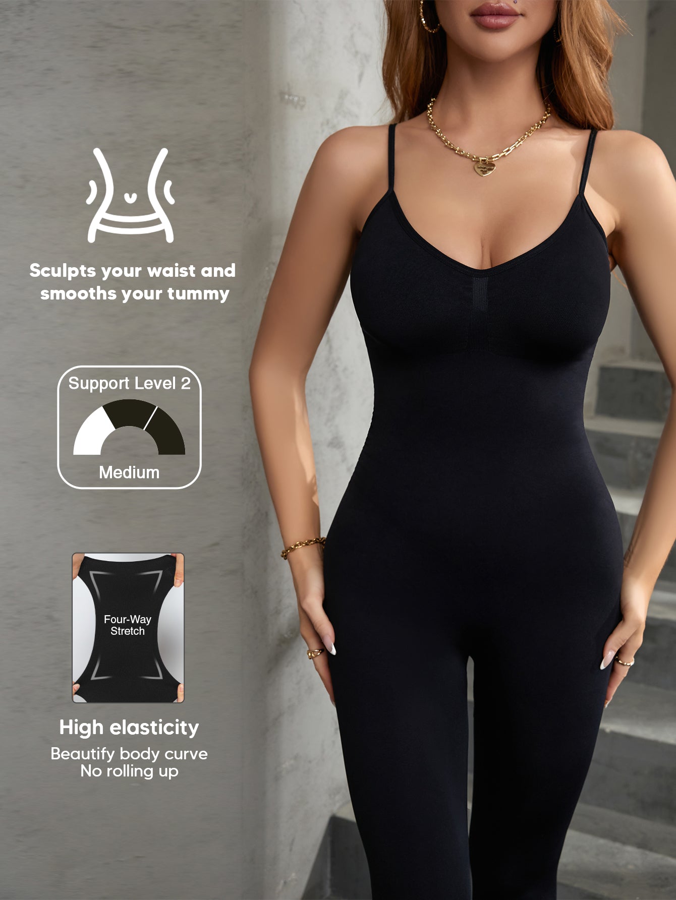 Sleeveless Spaghetti Strap Bodycon Ribbed One Piece Jumpsuits Rompers