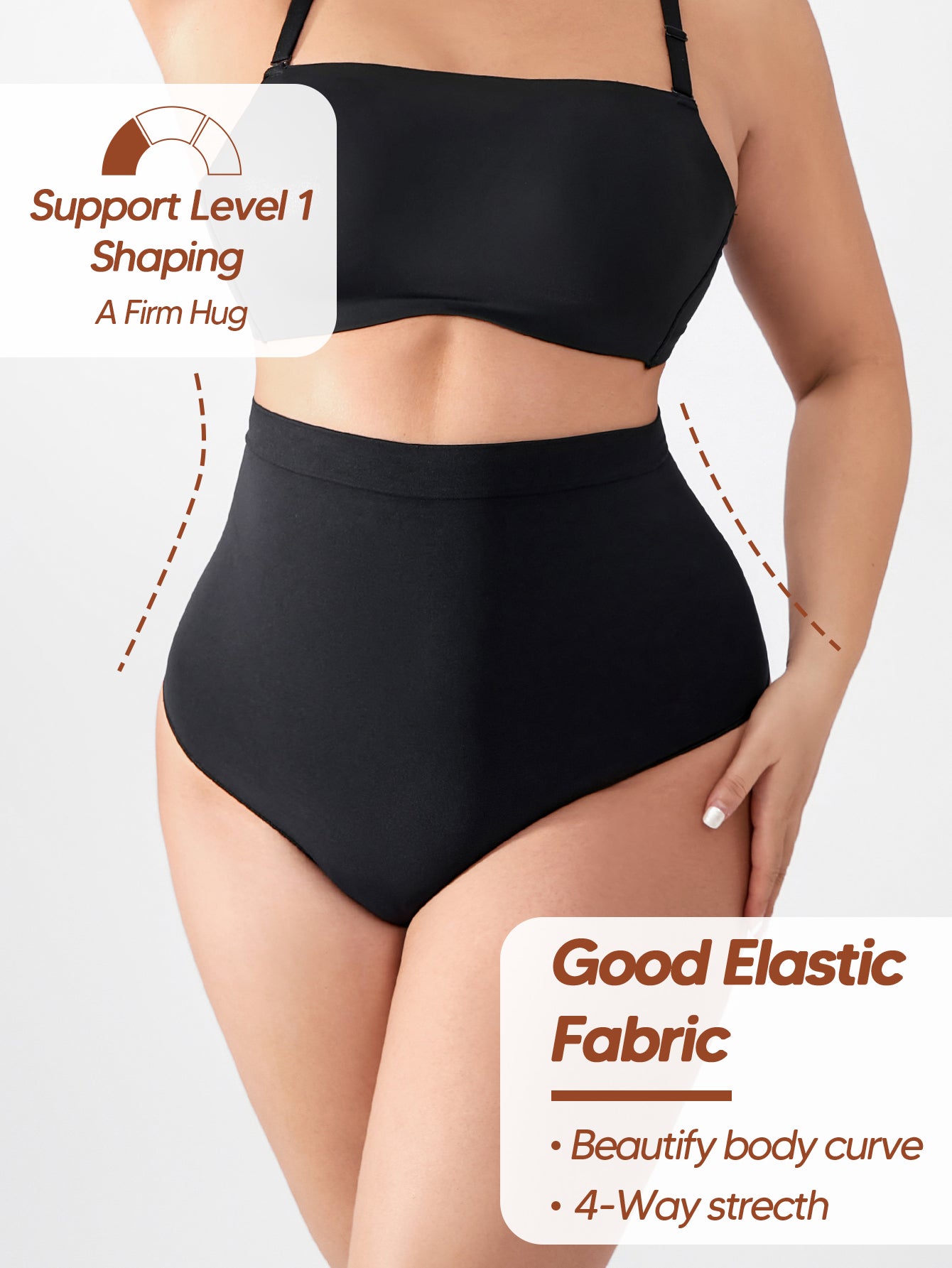 Seamless Thong Shapewear for Tummy Control High Waisted Shaping Thong Underwear