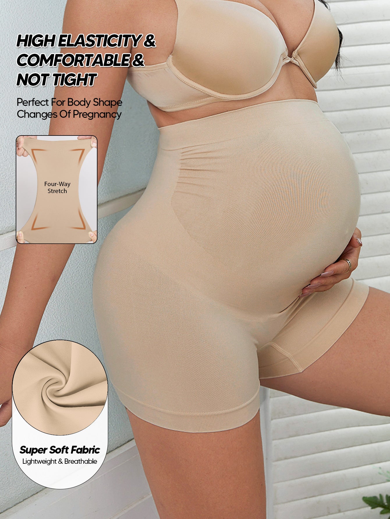 Plus Size Maternity Shapewear, Mid-Thigh Pregnancy Underwear For Dresses