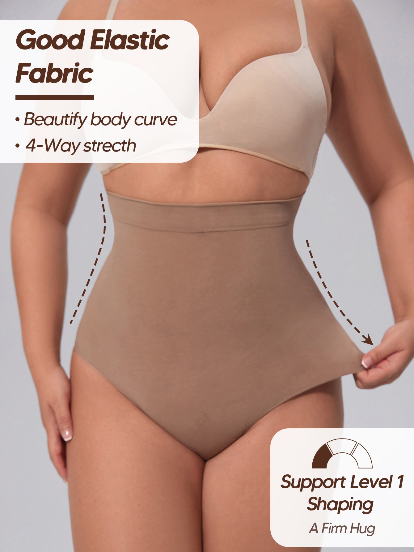 Seamless Thong Shapewear for Tummy Control High Waisted Shaping Thong Underwear