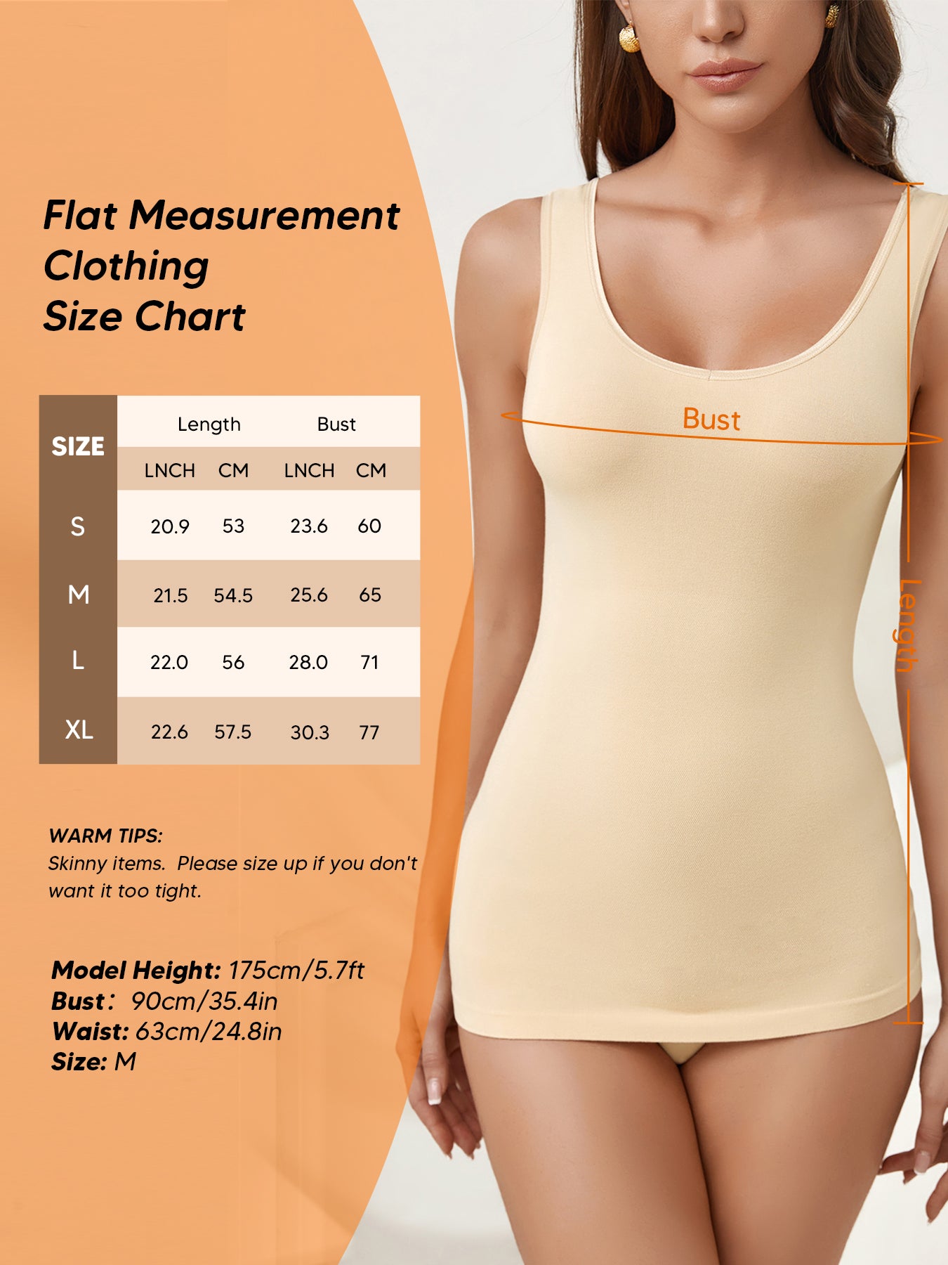 Essentials Women's Slim-Fit Tank Tops Seamless Compression Body Shaper Camisole