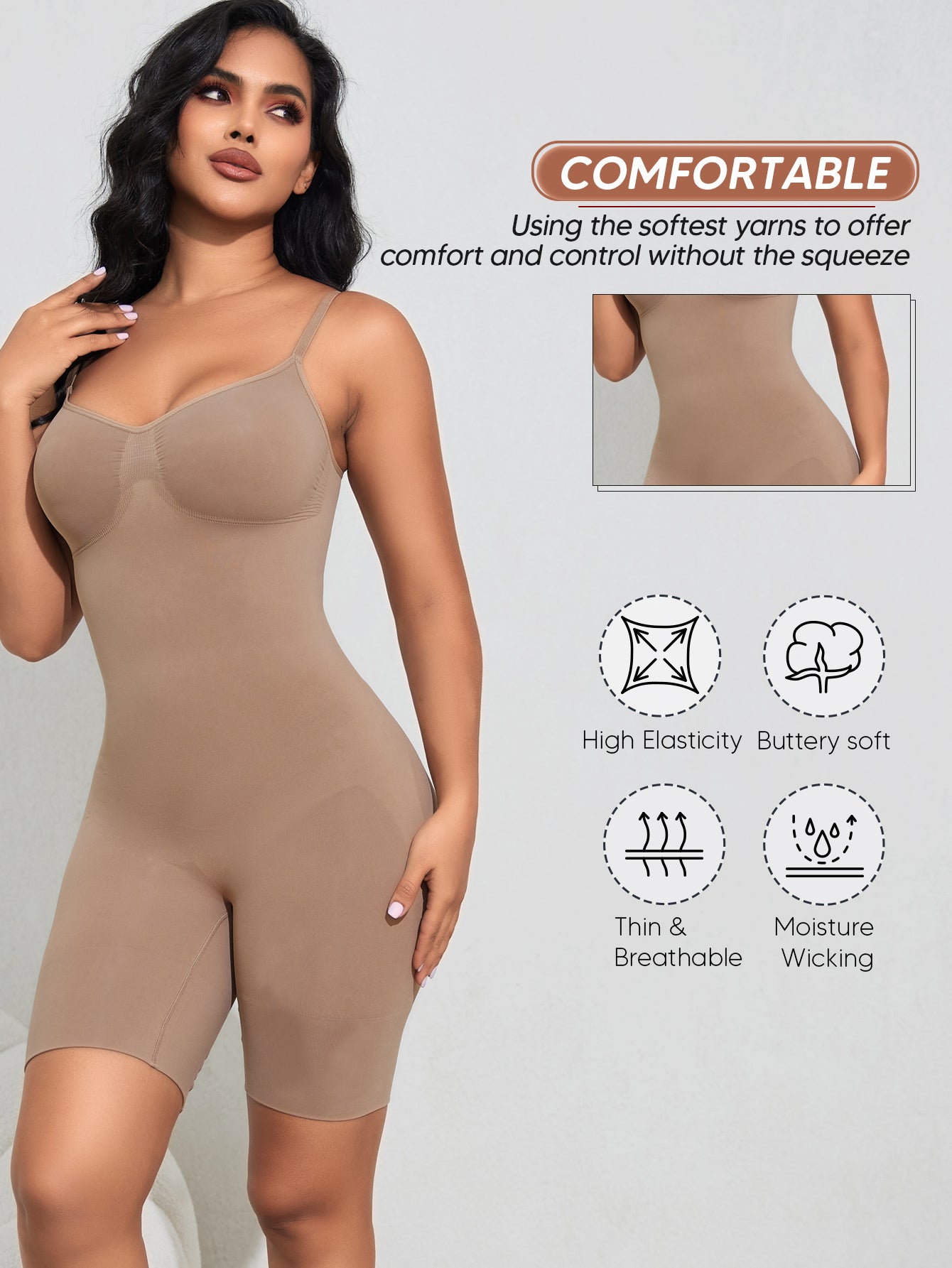 Low Back Shapewear for Women Tummy Control Bodysuit for Wedding Dresses