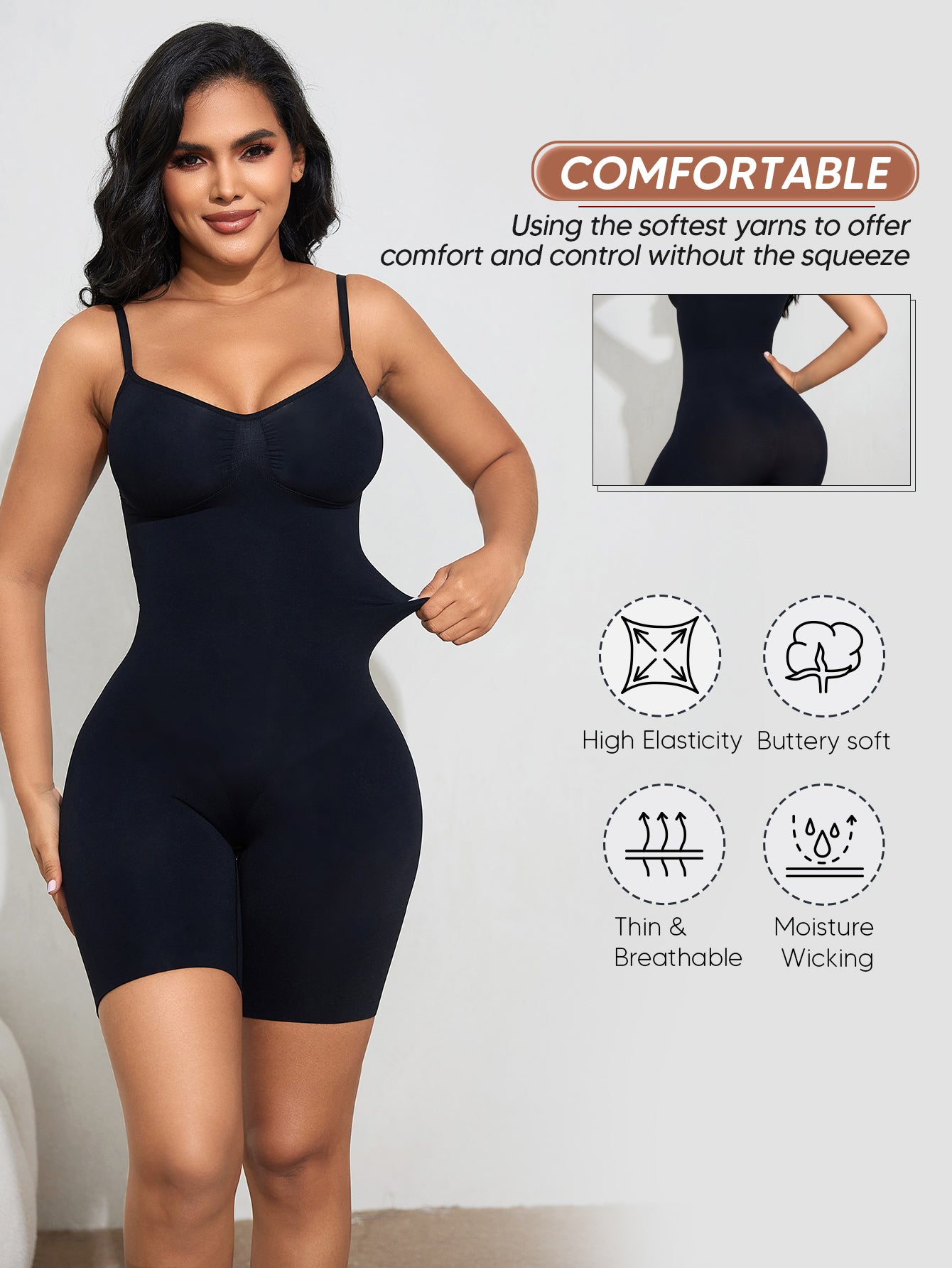 Low Back Shapewear for Women Tummy Control Bodysuit for Wedding Dresses