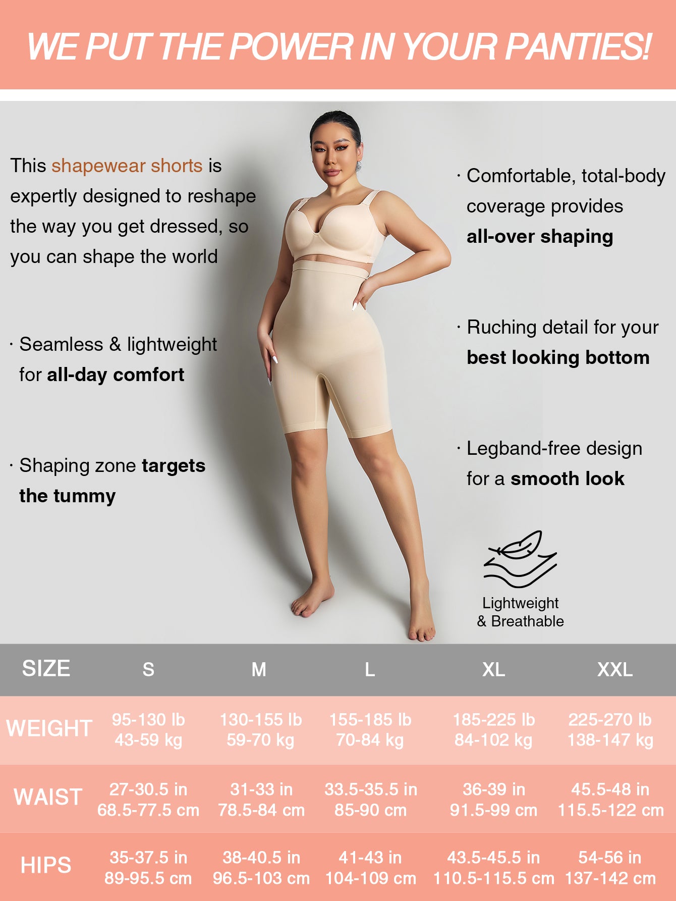 Seamless Shaping Boyshorts Panties for Women Comfy Under Dress Shapewear Shorts
