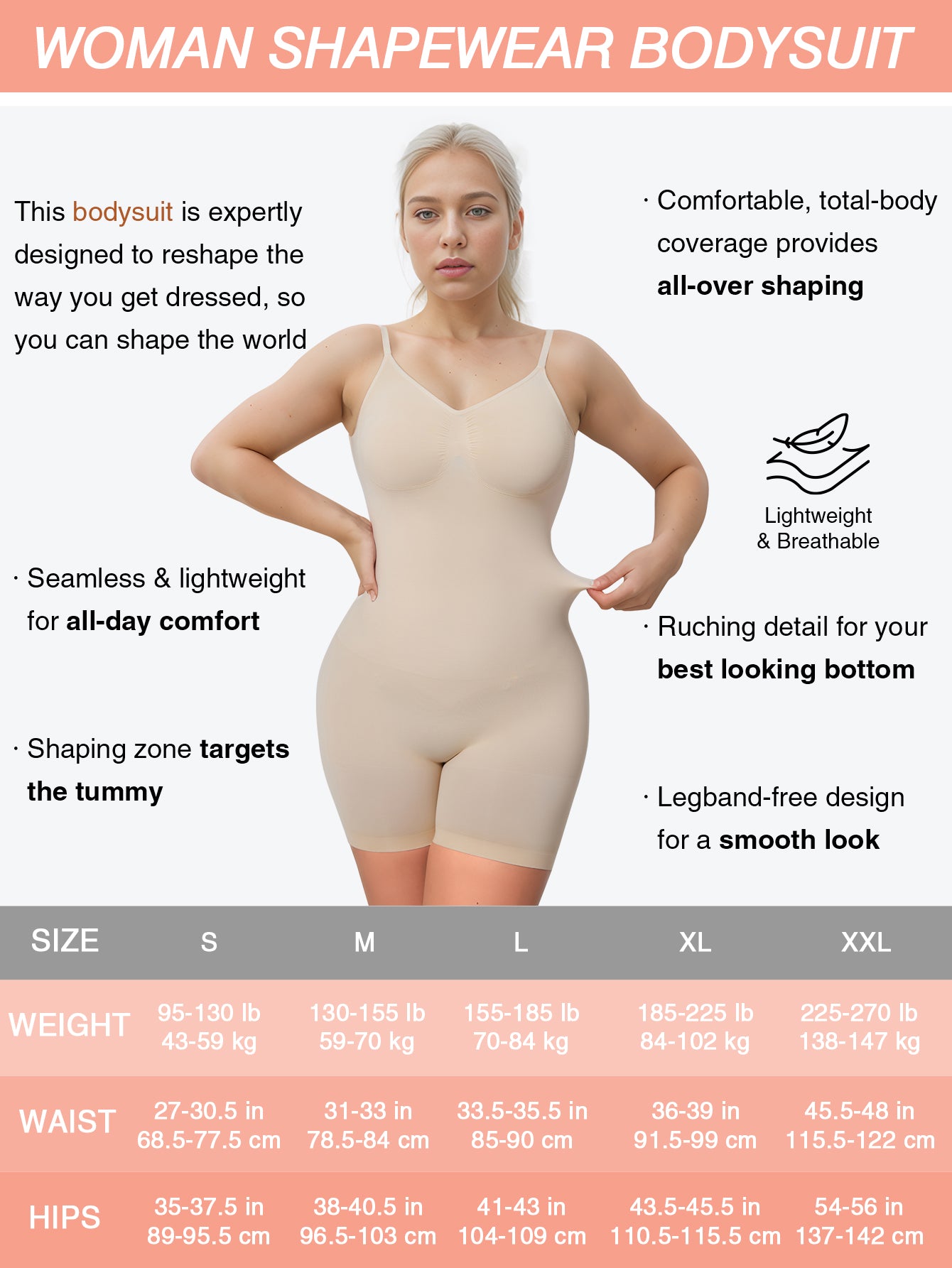 Backless Shapewear Bodysuit Shorts Sleeveless Women Body Shaper Under Dress