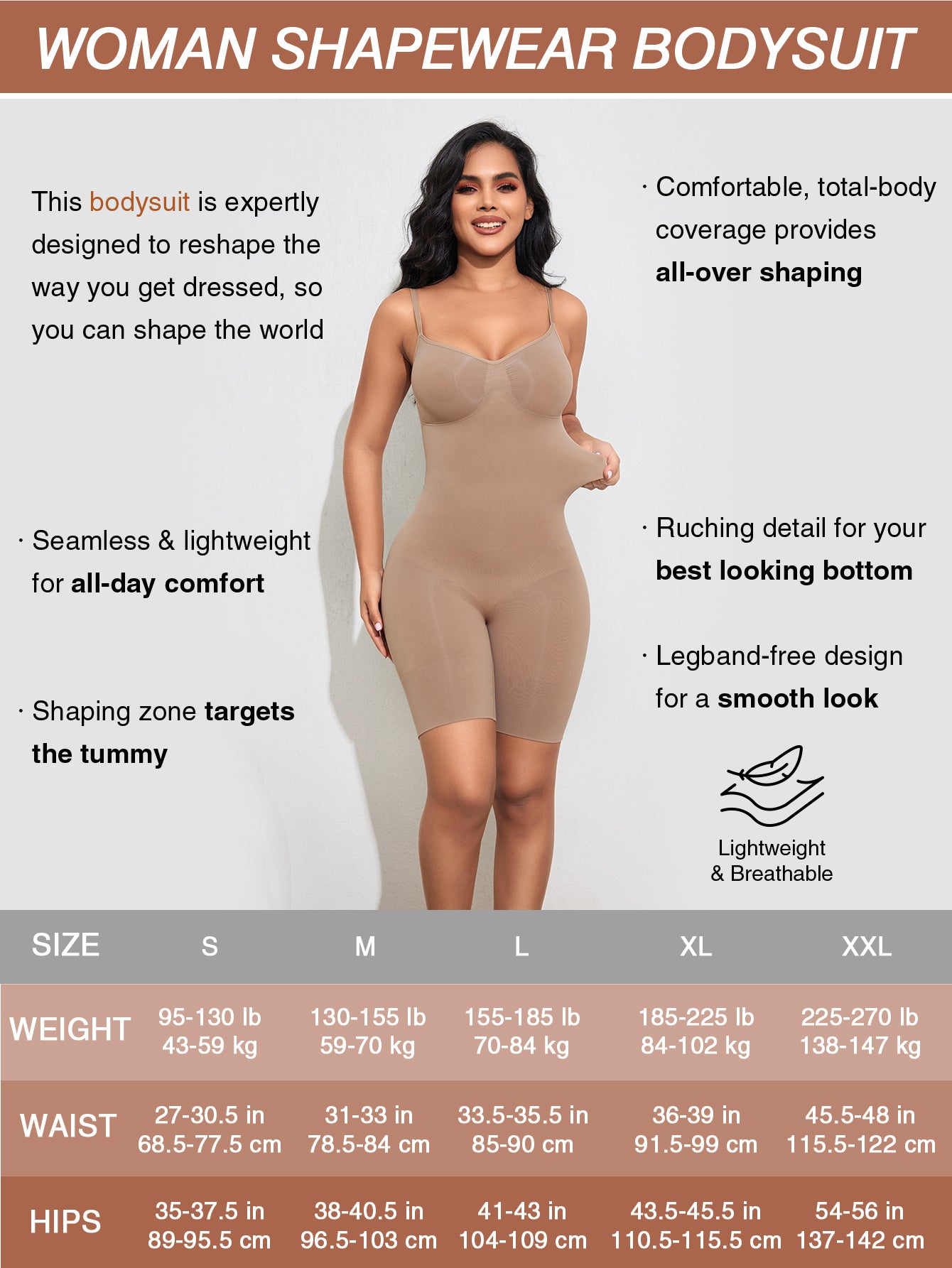 Low Back Shapewear for Women Tummy Control Bodysuit for Wedding Dresses