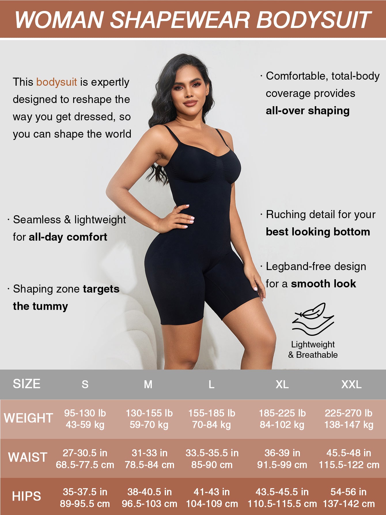 Low Back Shapewear for Women Tummy Control Bodysuit for Wedding Dresses