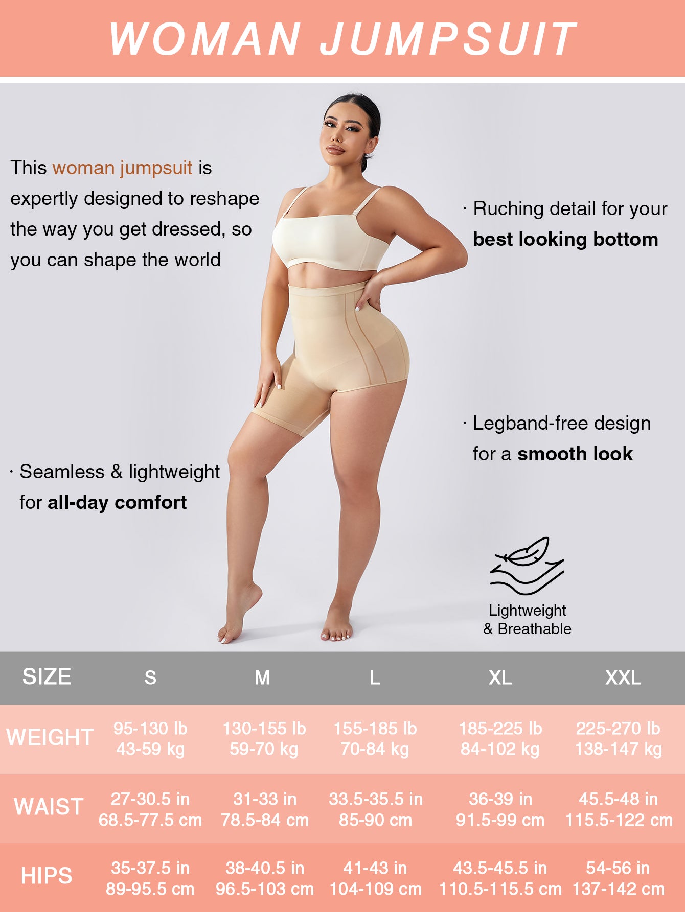High Waisted Shapewear Shorts With Left Leg Exposed Solution For Under Dressed