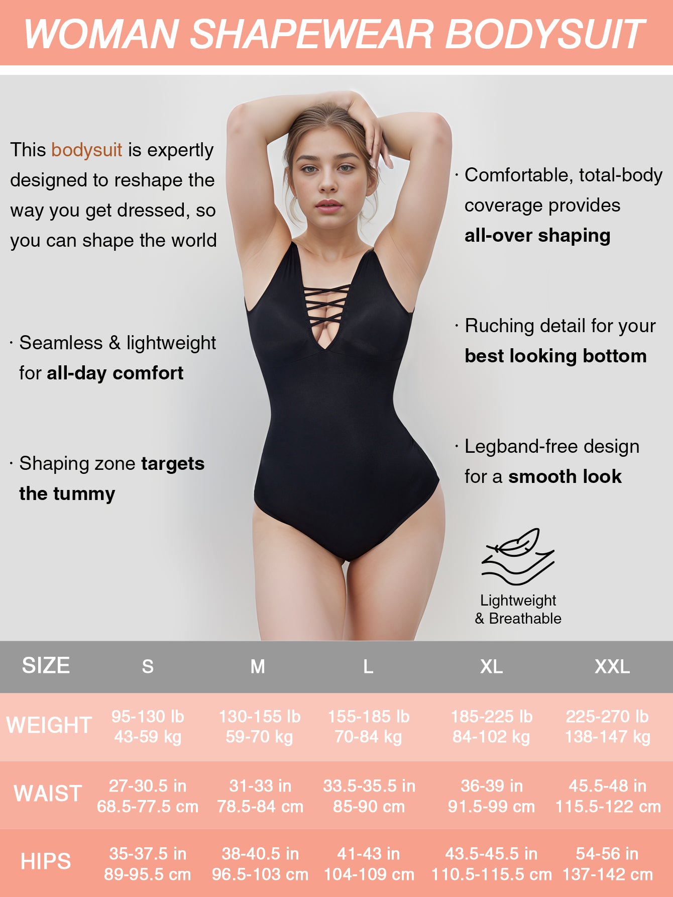 Women Trendy Sleeveless Bodysuit Full Body Shaper Going Out Tank Top Body Suit