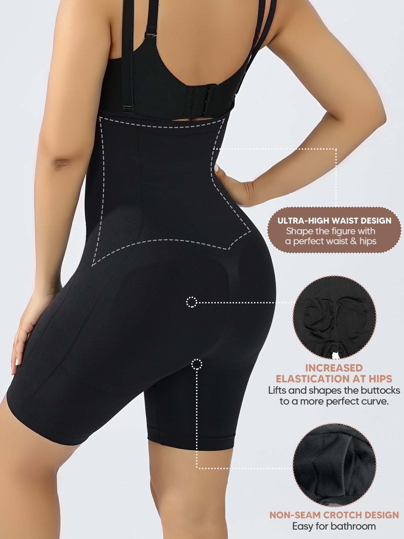 Womens Shapewear Shorts Comfortable Body Shaper Underwear Under Dresses