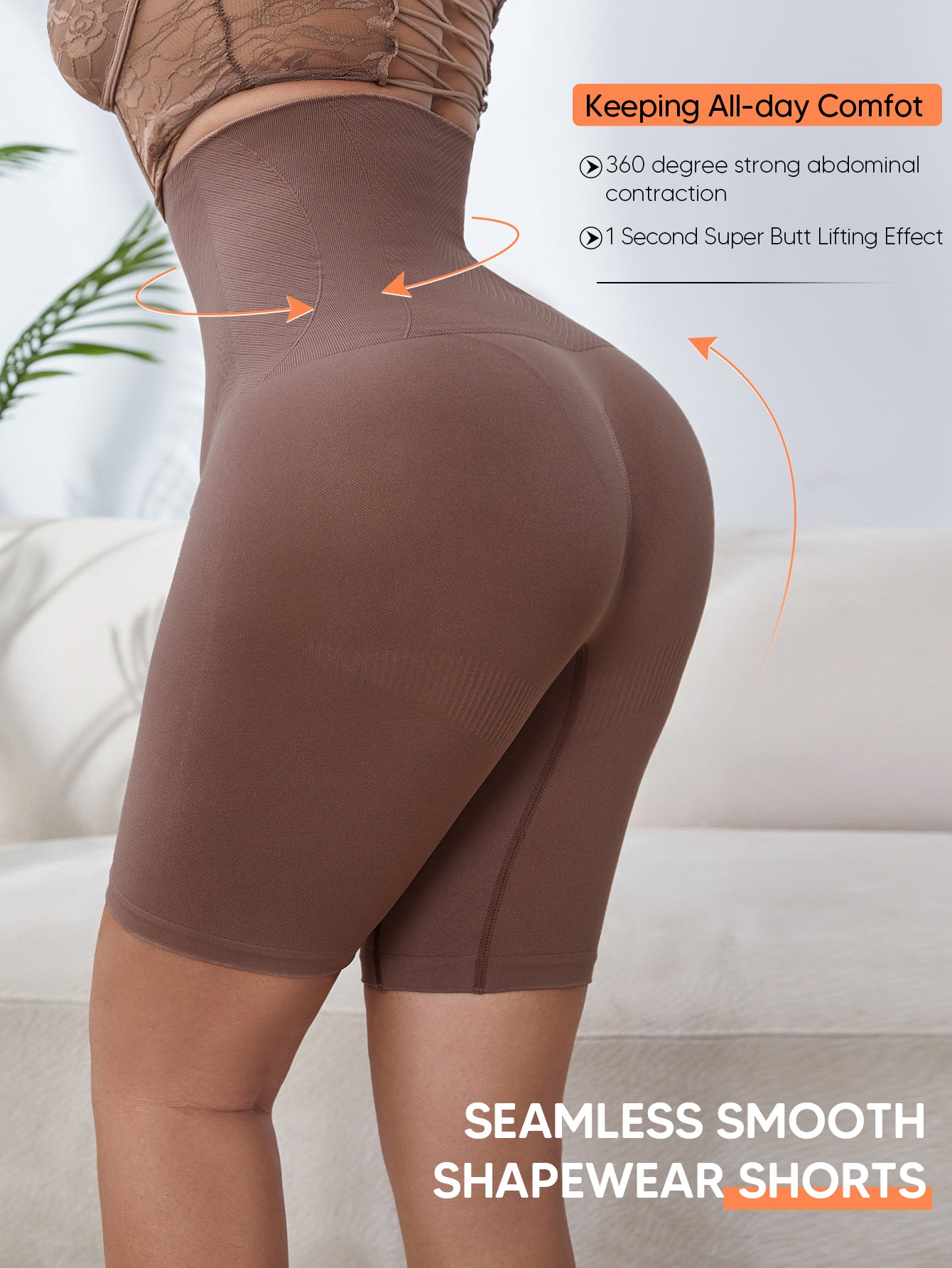 High-waisted Shapewear Boyshorts For Women Seamless Slimming Girdle