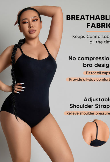 Sleeveless Adjustable Seamless Spaghetti Strip Tops Shapewear Bodysuits