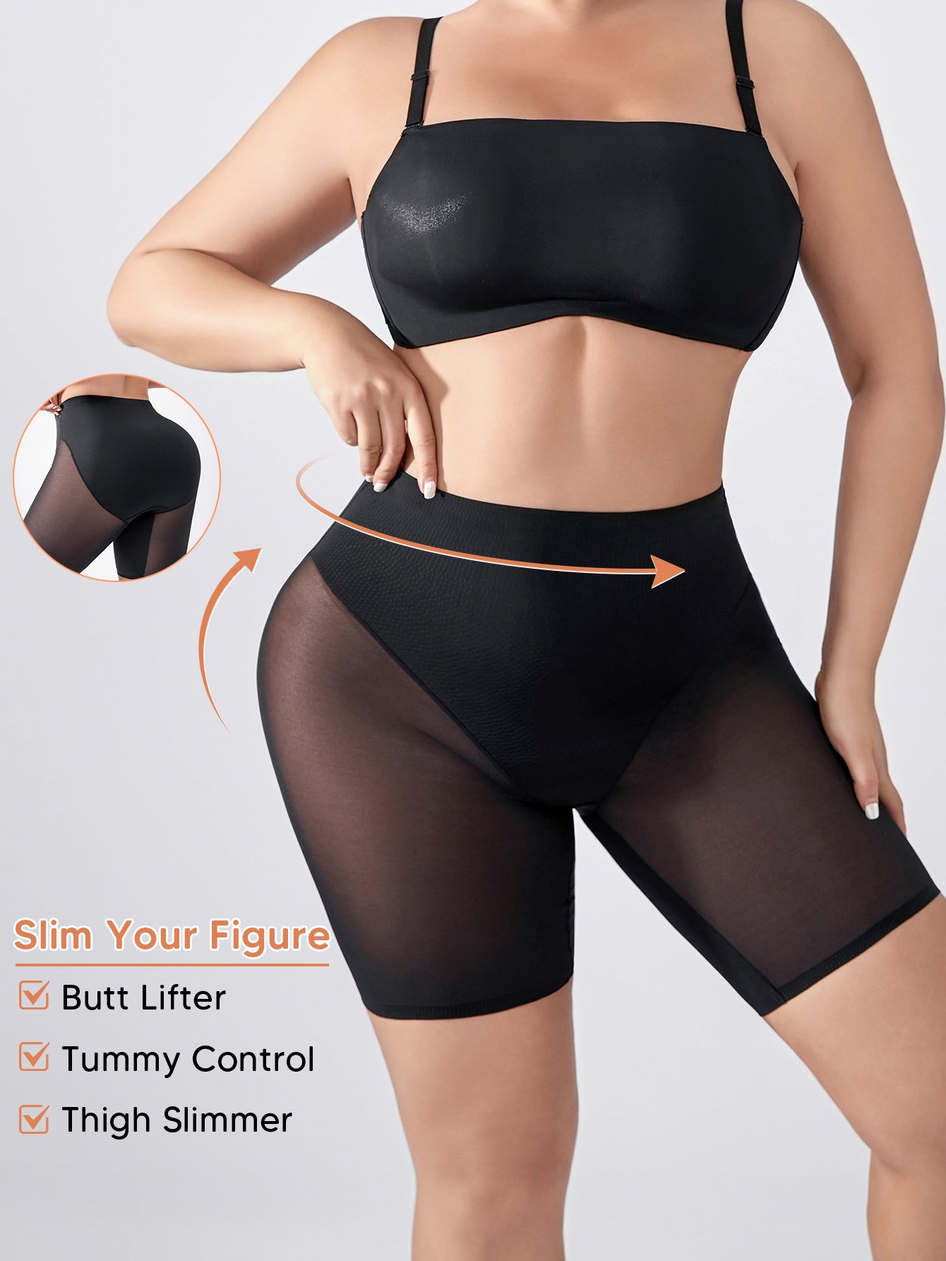 Plus Size Women Tummy Control Girdle Body Shaper for Under Dresses High Waist Fajas