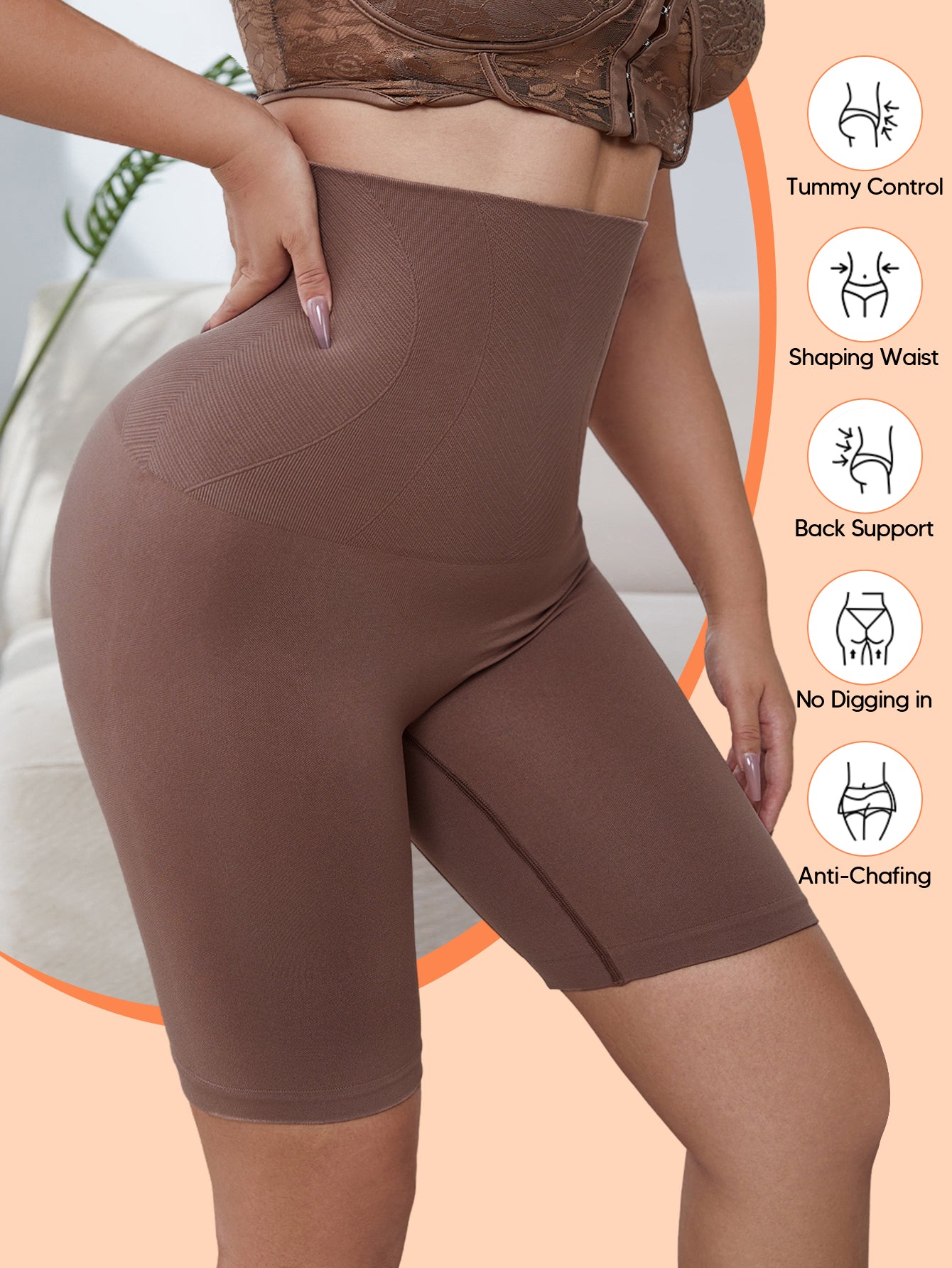 High-waisted Shapewear Boyshorts For Women Seamless Slimming Girdle