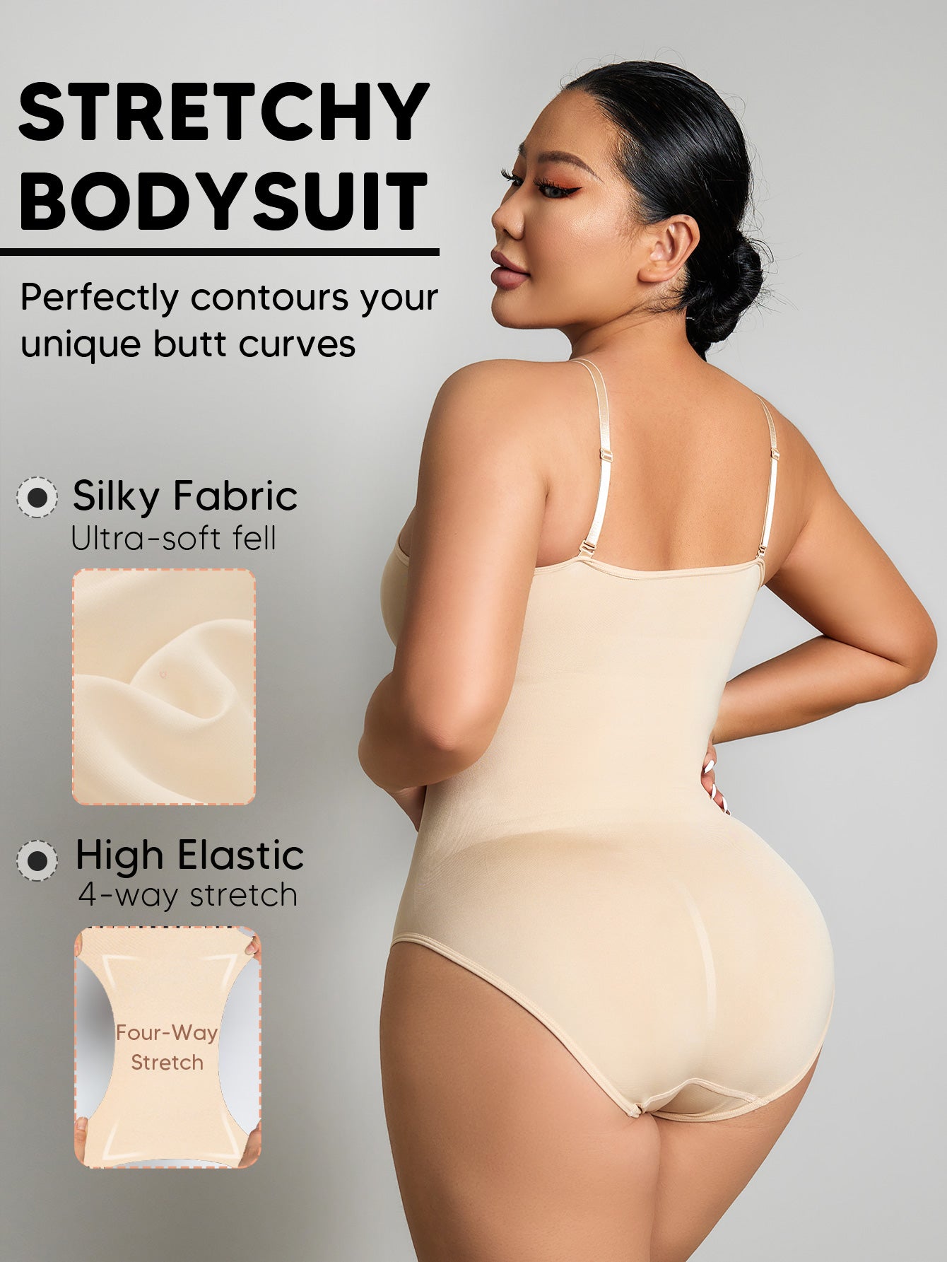 Sleeveless Adjustable Seamless Spaghetti Strip Tops Shapewear Bodysuits