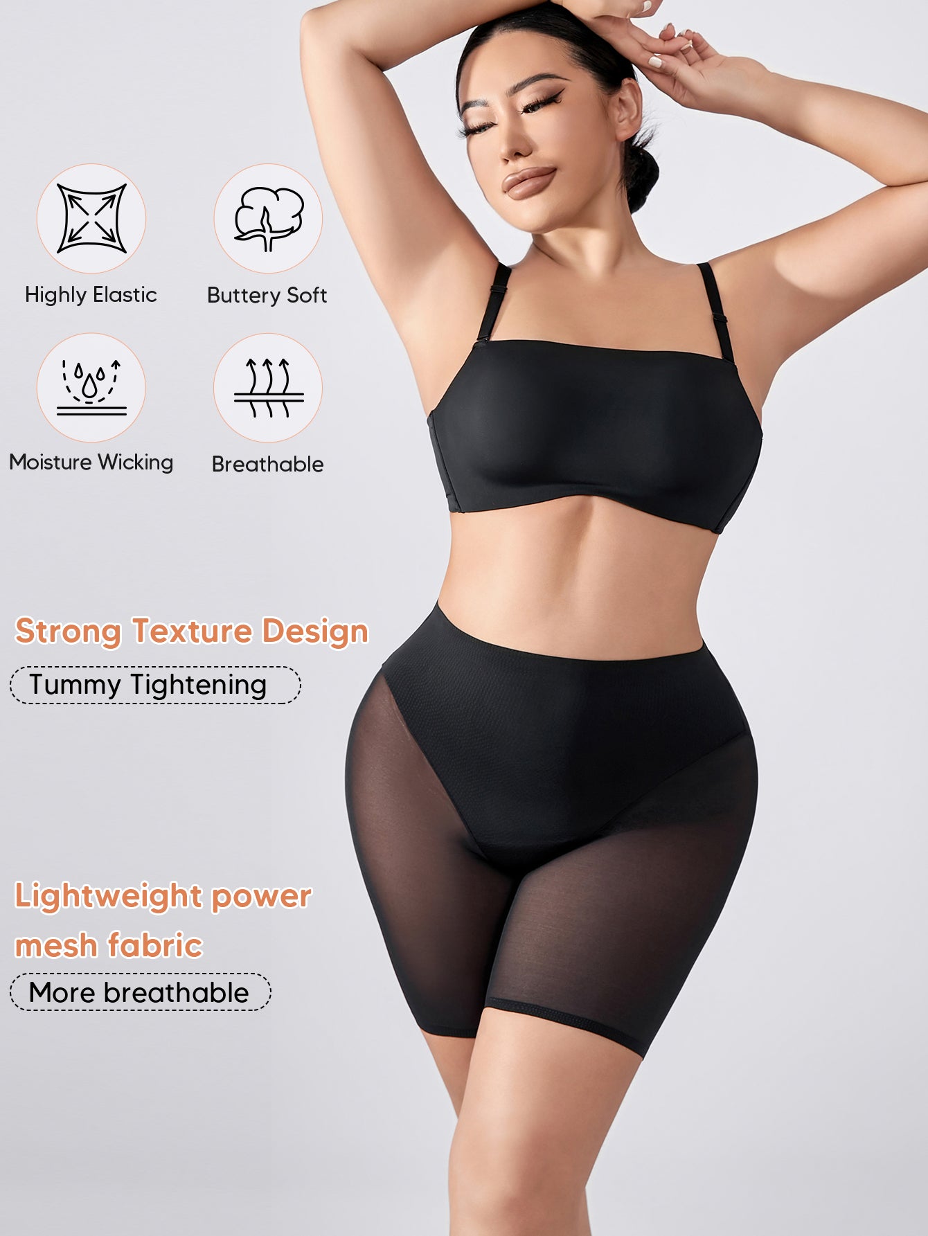 Plus Size Women Tummy Control Girdle Body Shaper for Under Dresses High Waist Fajas