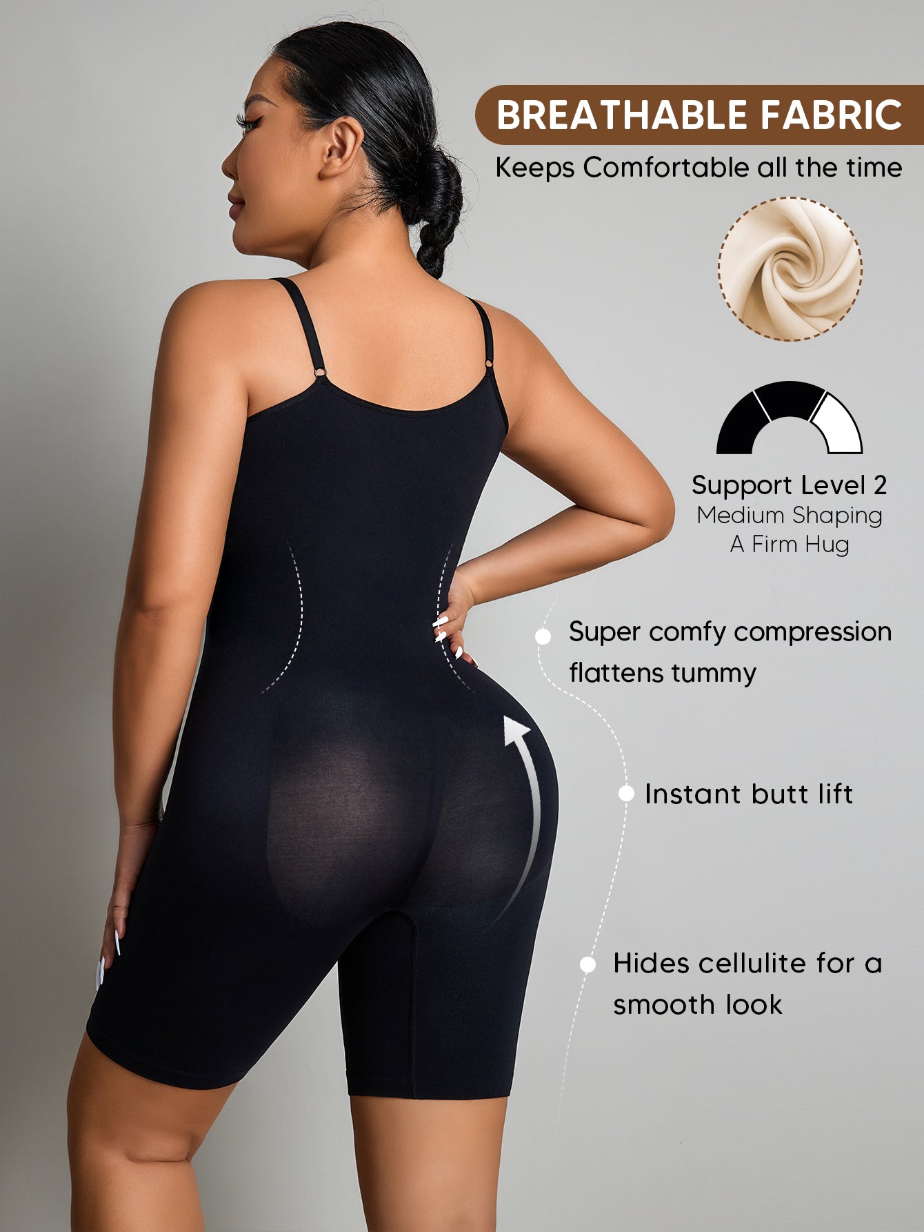 Shapewear Bodysuit Seamless Sculpting Butt Lifter Body Shaper for Women