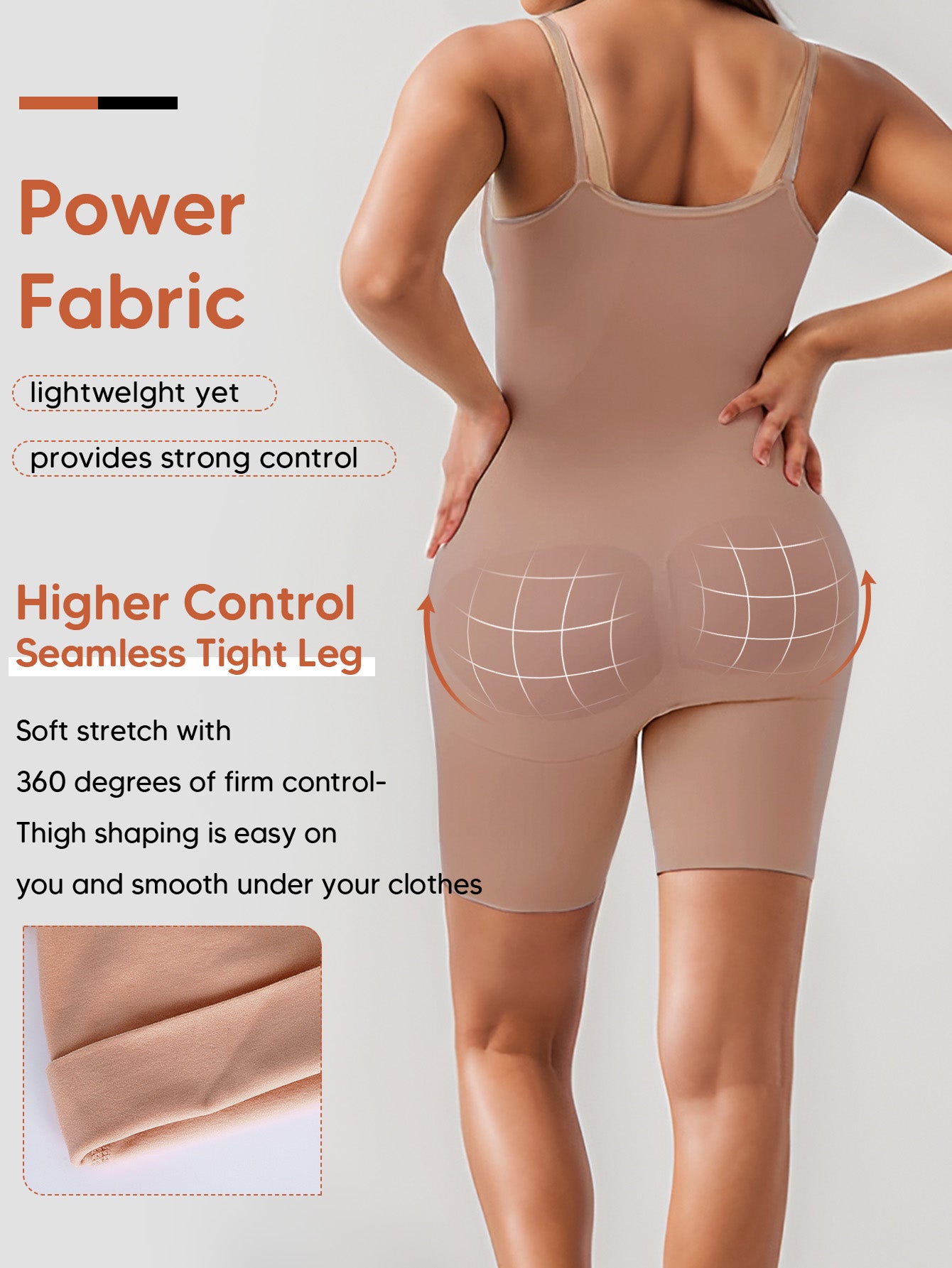 Seamless Open Bust Thigh Slimming Bodysuit Shaping Body Shaper