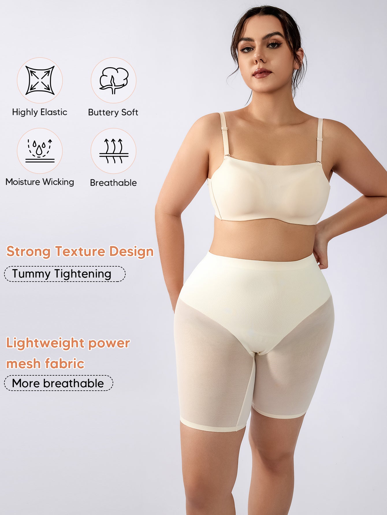 Plus Size Women Tummy Control Girdle Body Shaper for Under Dresses High Waist Fajas