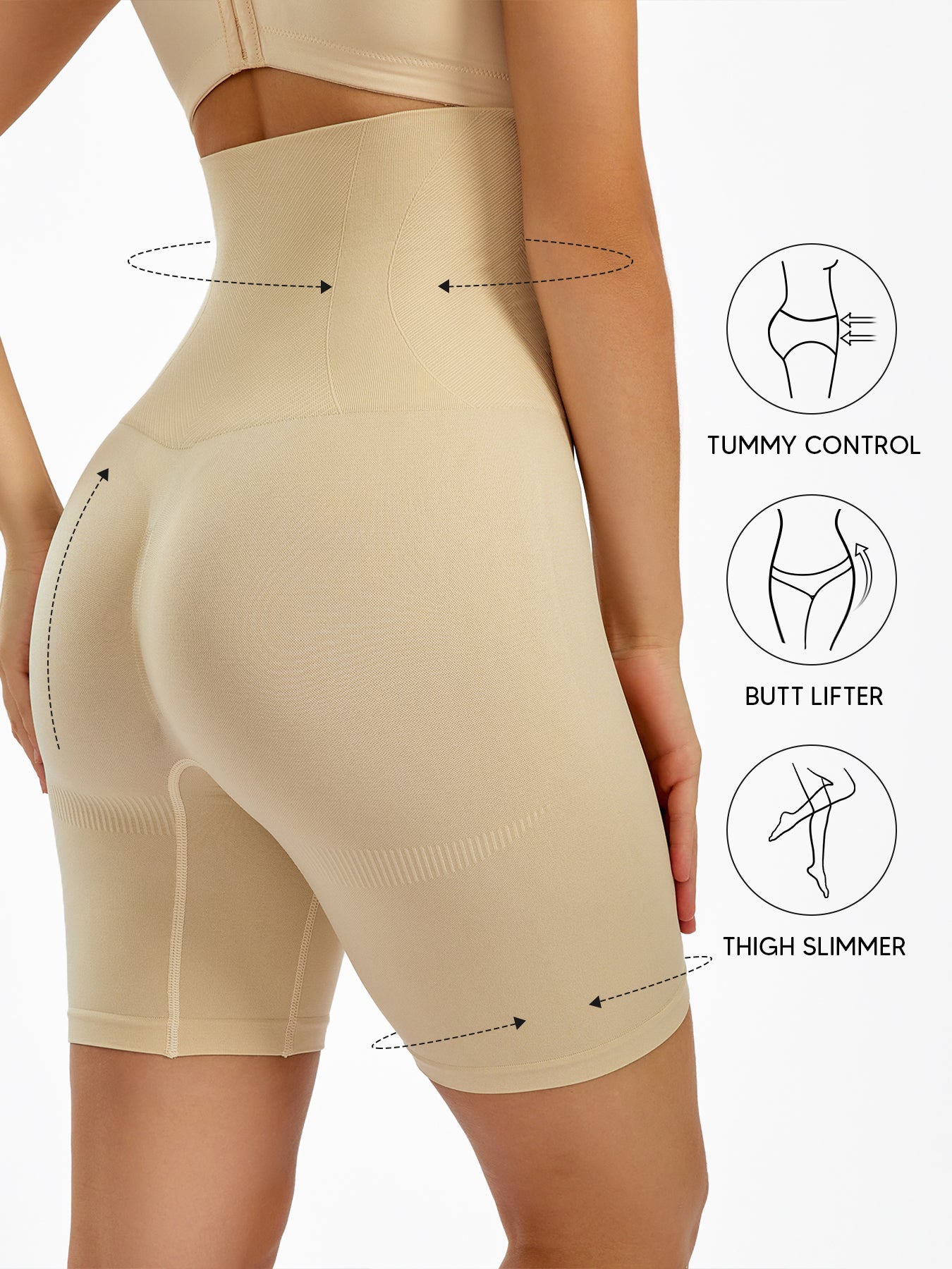 High-waisted Shapewear Boyshorts For Women Seamless Slimming Girdle