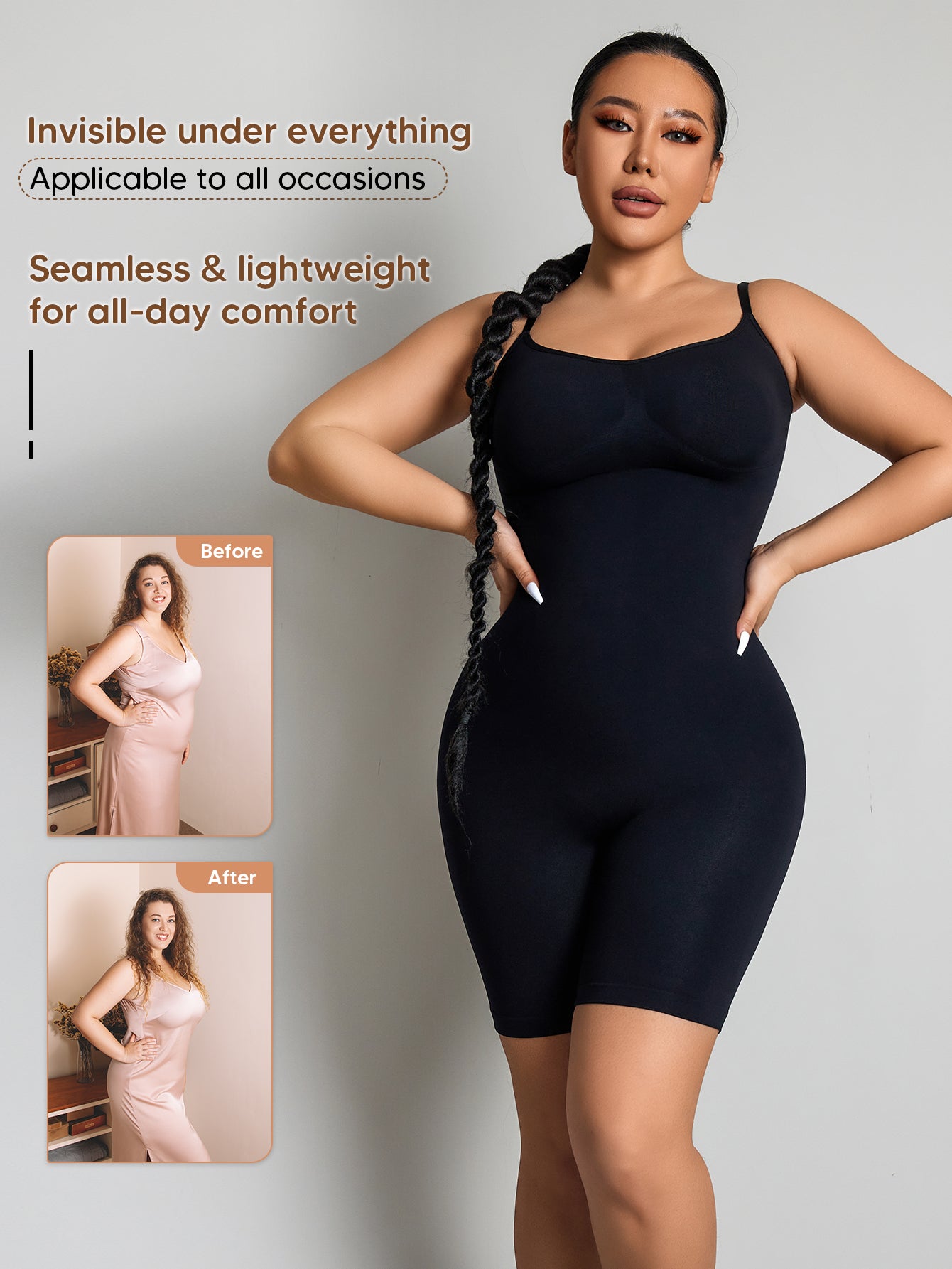 Shapewear Bodysuit Seamless Sculpting Butt Lifter Body Shaper for Women