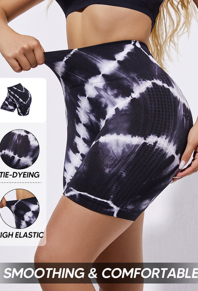 Tie Dye Athletic Shorts for Women Seamless Scrunch Soft Active Shorts
