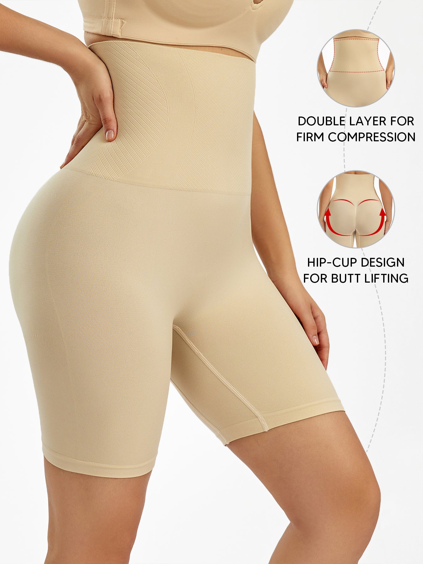 High-waisted Shapewear Boyshorts For Women Seamless Slimming Girdle