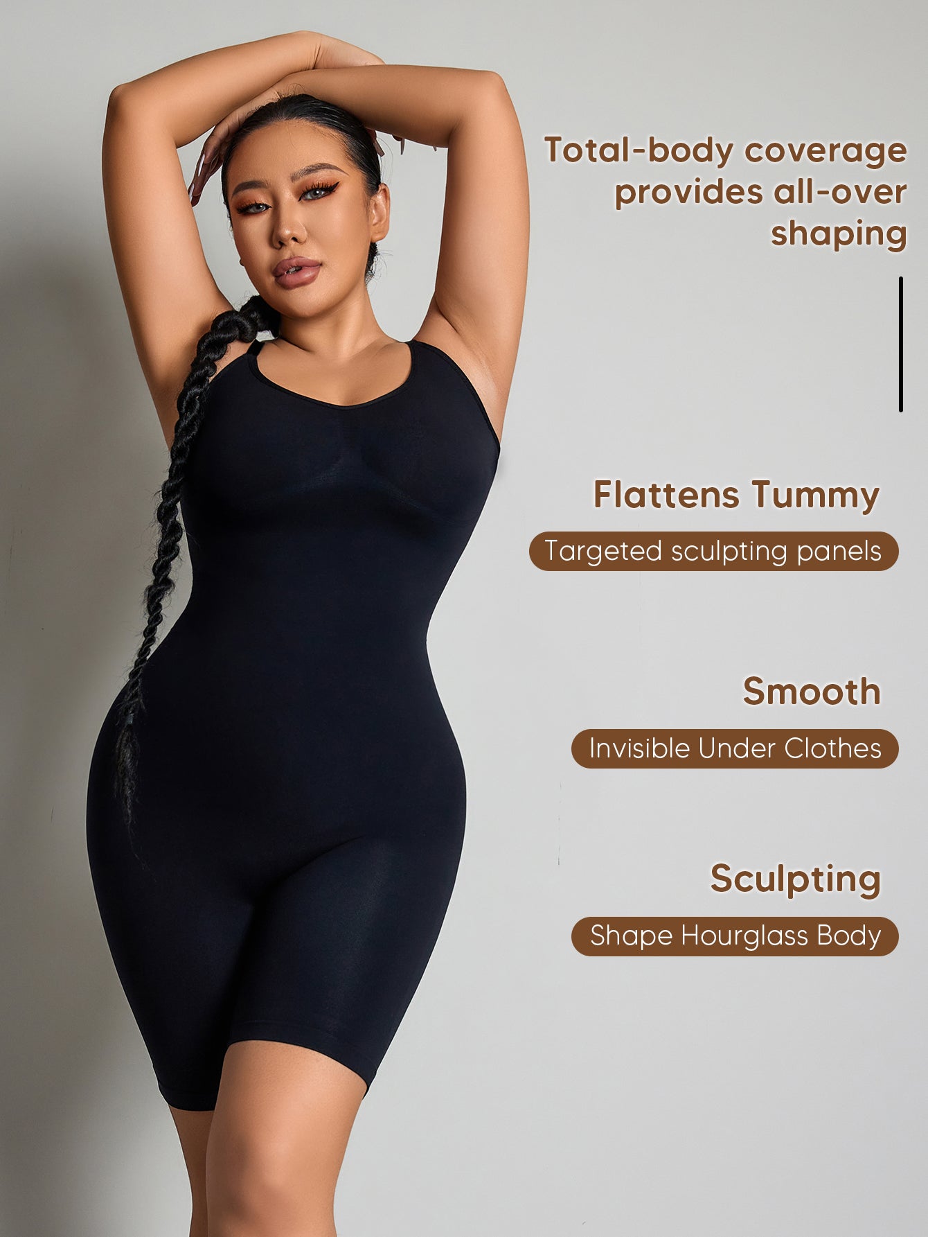 Shapewear Bodysuit Seamless Sculpting Butt Lifter Body Shaper for Women