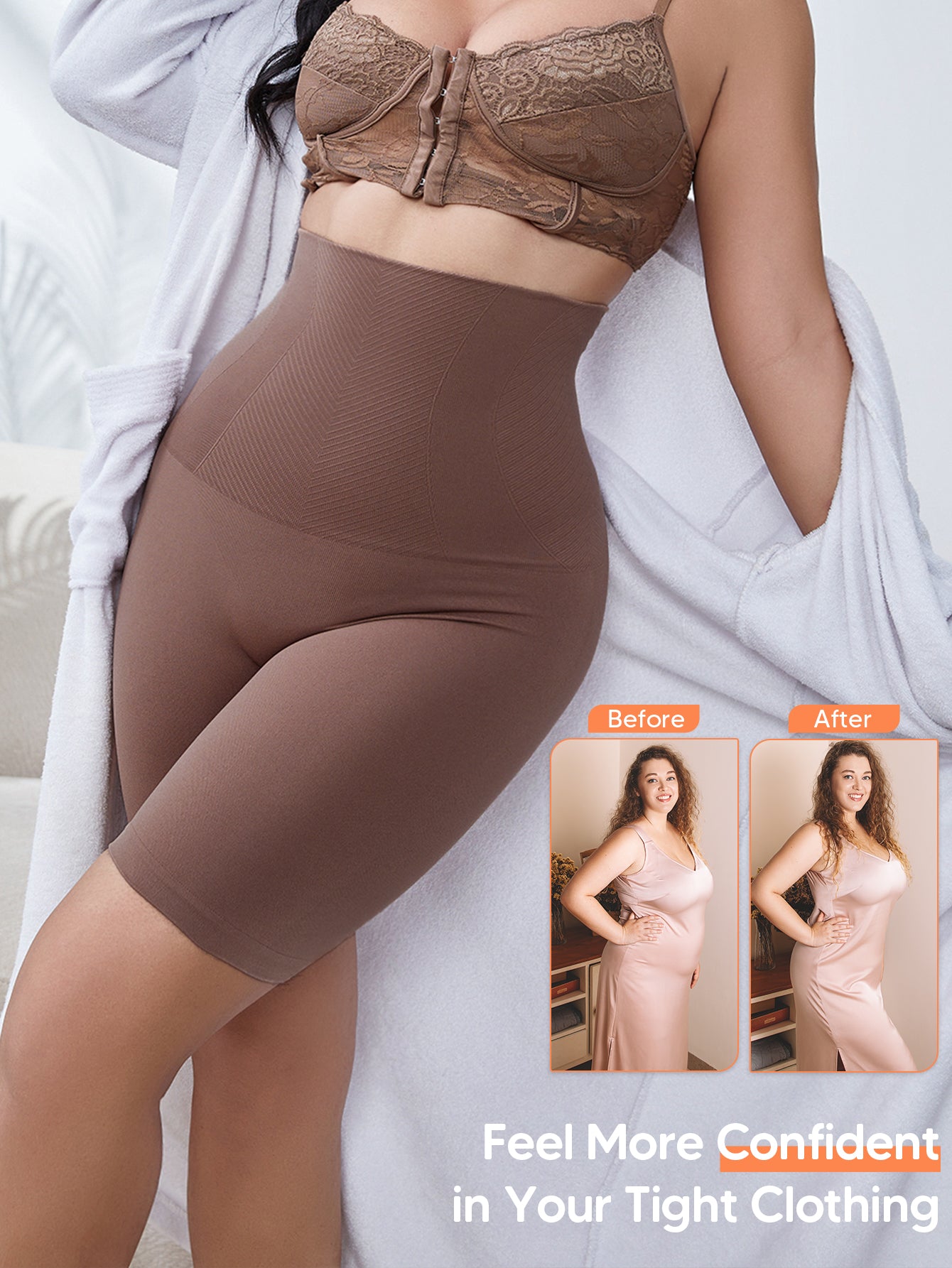 High-waisted Shapewear Boyshorts For Women Seamless Slimming Girdle