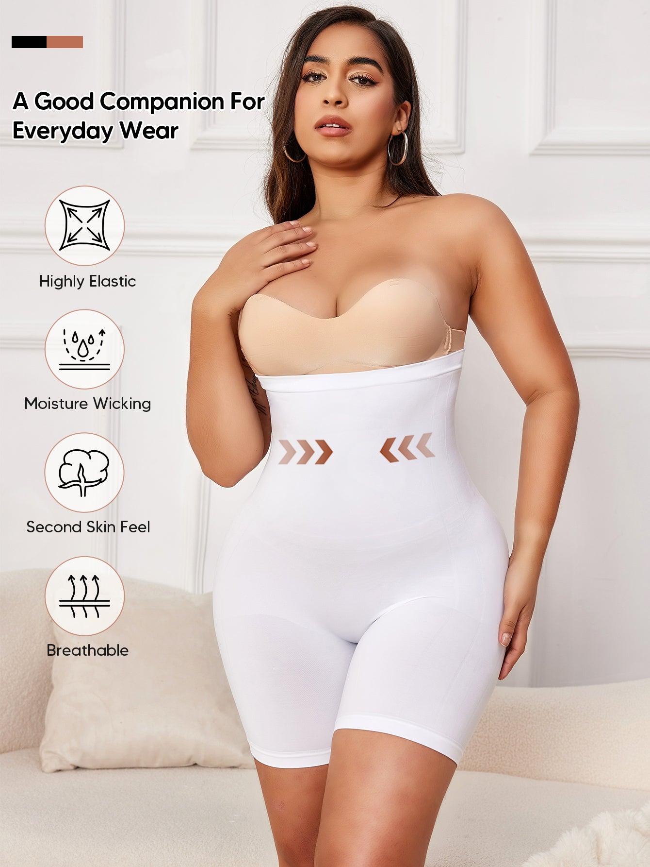 3 in 1 Seamless Slip Shorts For Plus Size Boyshorts Shapewear Girdles