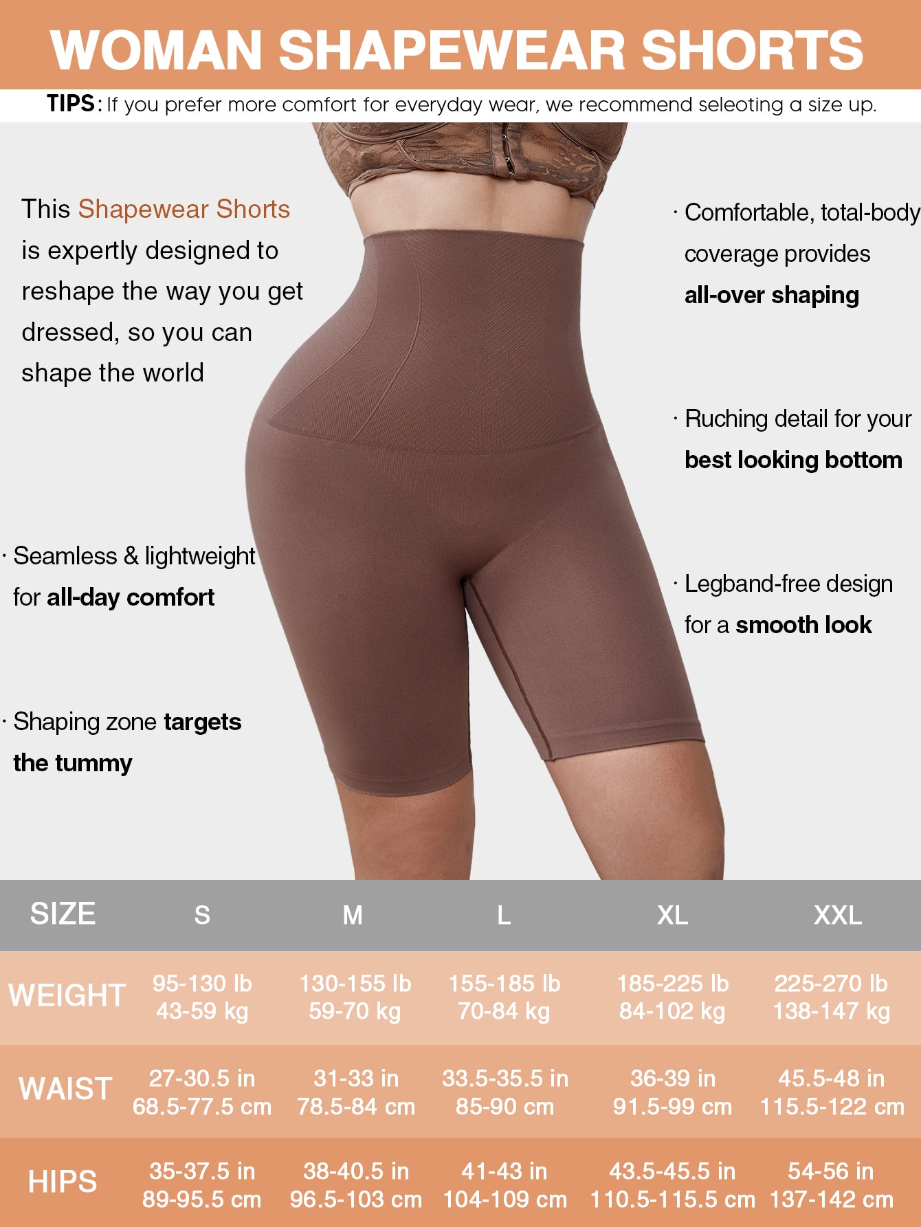 High-waisted Shapewear Boyshorts For Women Seamless Slimming Girdle