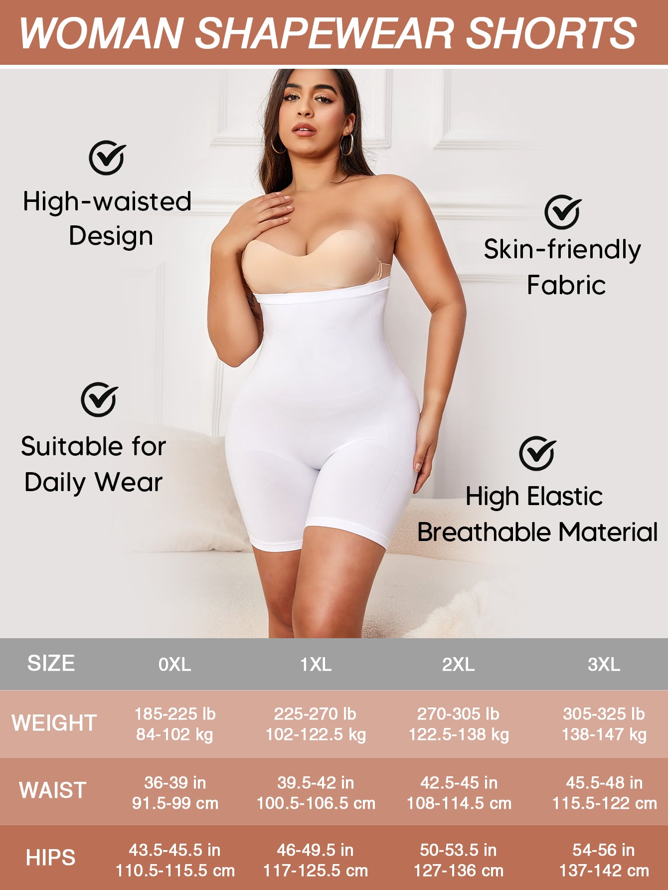 3 in 1 Seamless Slip Shorts For Plus Size Boyshorts Shapewear Girdles