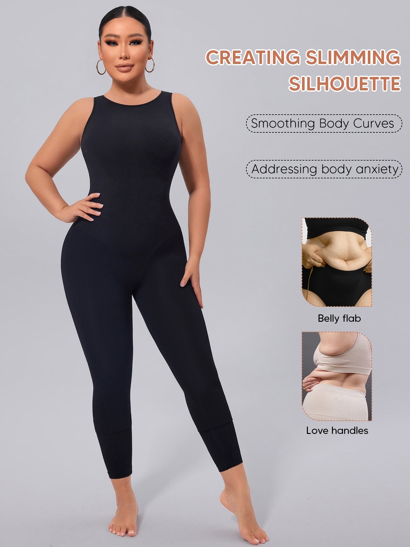 One Piece Sexy Crew Neck Jumpsuits High Neck Sleeveless Bodycon Bodysuit Pants