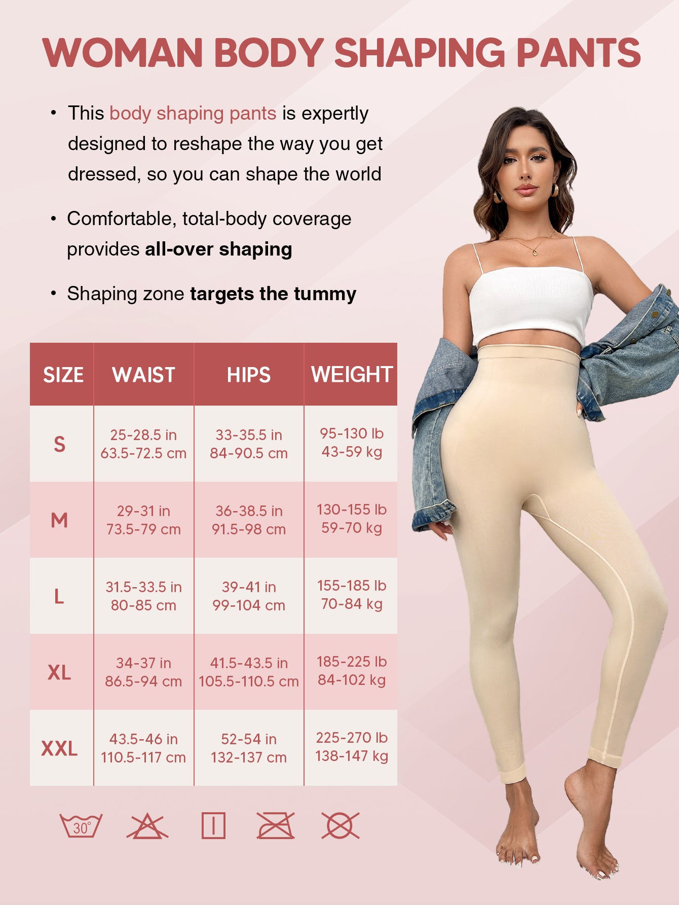 Tummy Control Seamless Compression Pants High Waisted Footless Tights Leggings