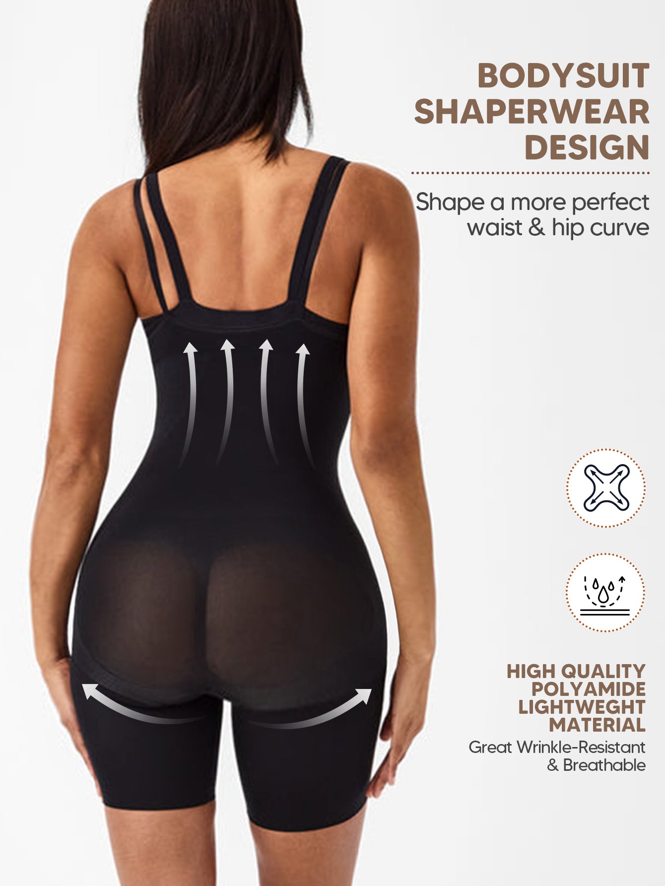 Seamless Open Bust Thigh Slimming Bodysuit Shaping Body Shaper