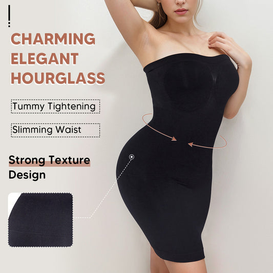 Strapless Shapewear Full Slip for Under Dresses Tummy Control Seamless Dress Slip