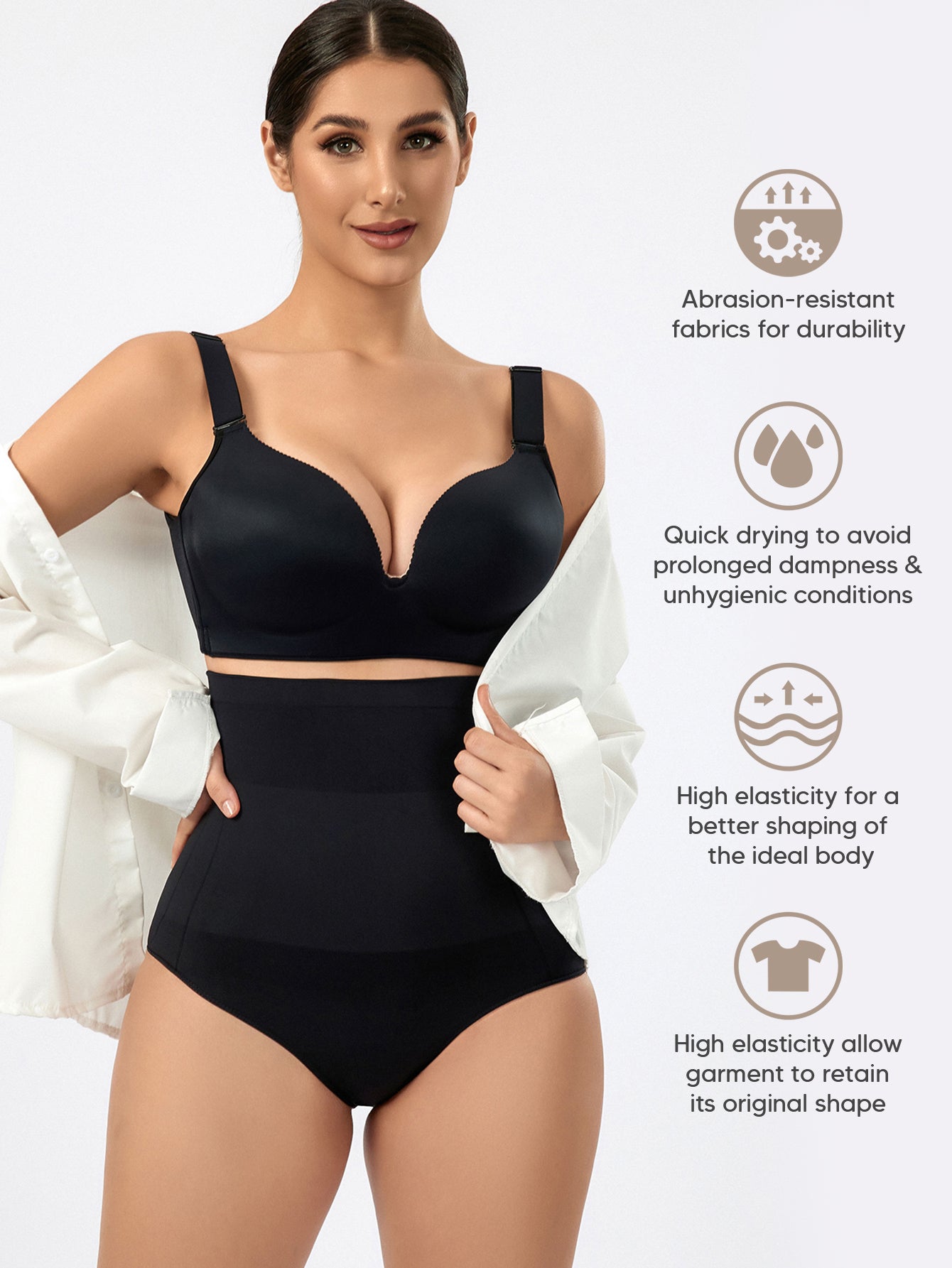 Seamless Tummy Control Shapewear Panties Lightweight Core Control Underwear