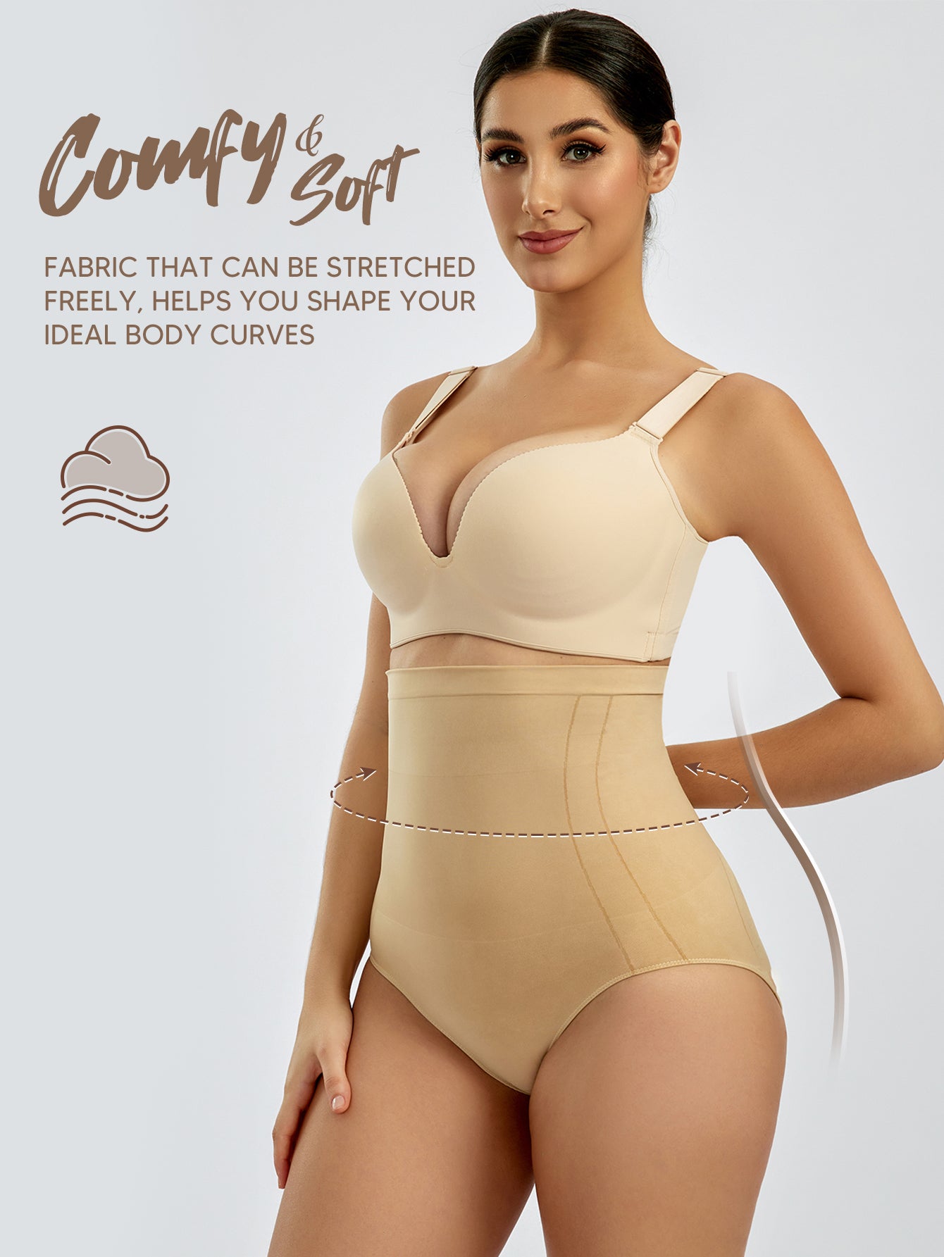 Seamless Tummy Control Shapewear Panties Lightweight Core Control Underwear