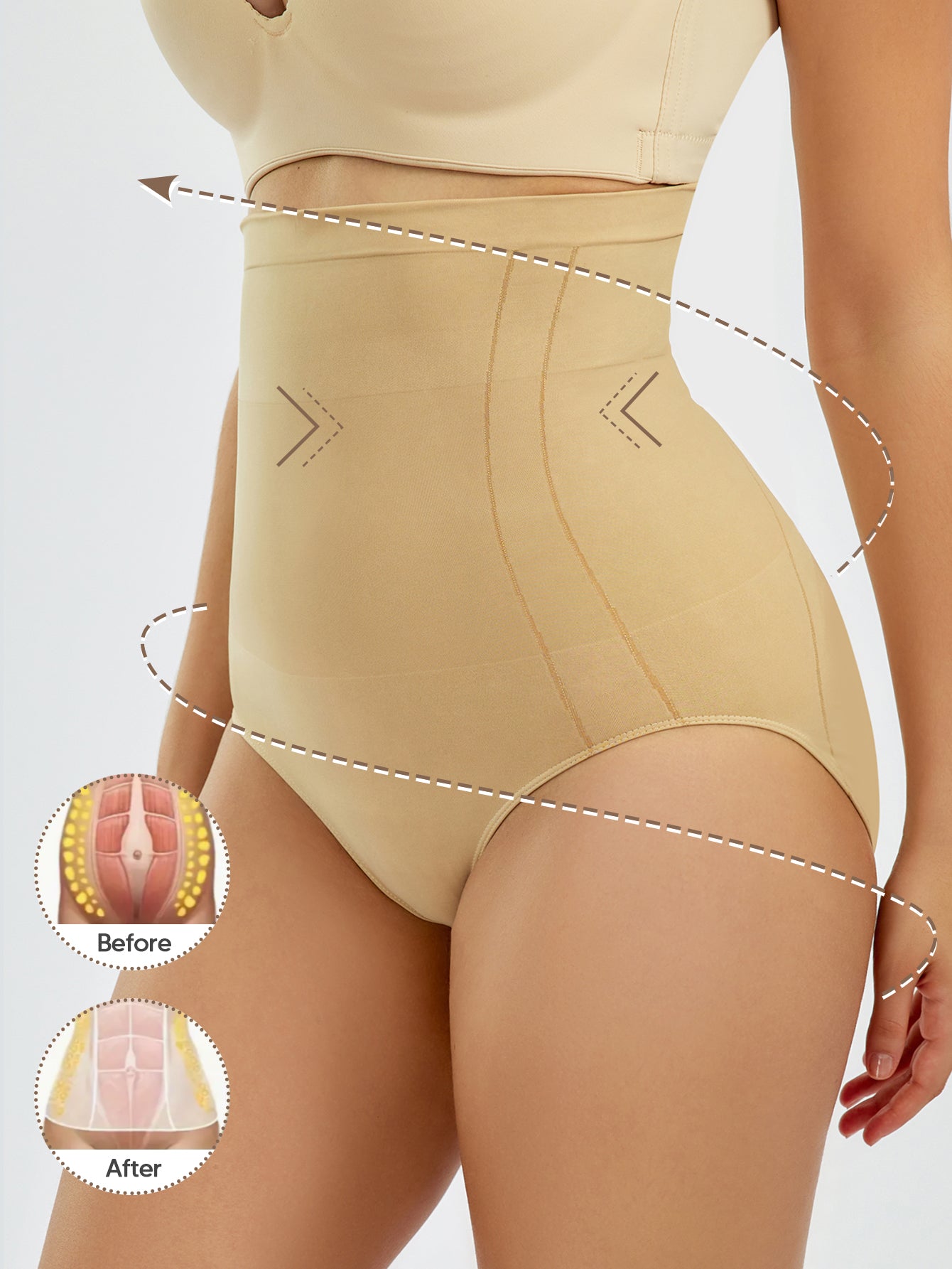 Seamless Tummy Control Shapewear Panties Lightweight Core Control Underwear